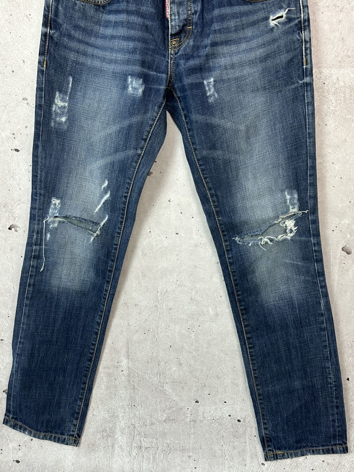 Dsquared2 Dsquared2 Vintage Distressed Washed Navy Cotton Jeans Size US 32 / EU 48 - 4 Thumbnail
