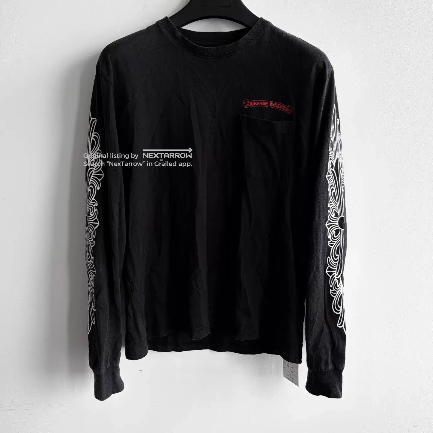 Chrome Hearts Crazy Faded Vintage 90s Chrome Hearts Floral LS Tee