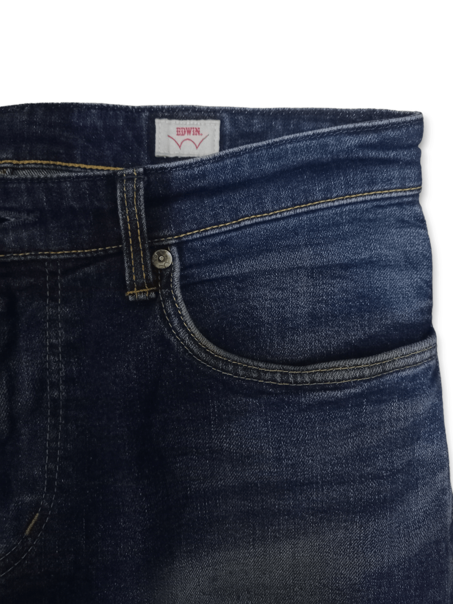 Edwin Vintage Japan Edwin ED03 Blue Wash Distressed Jeans 32x25 Size US 32 / EU 48 - 5 Thumbnail