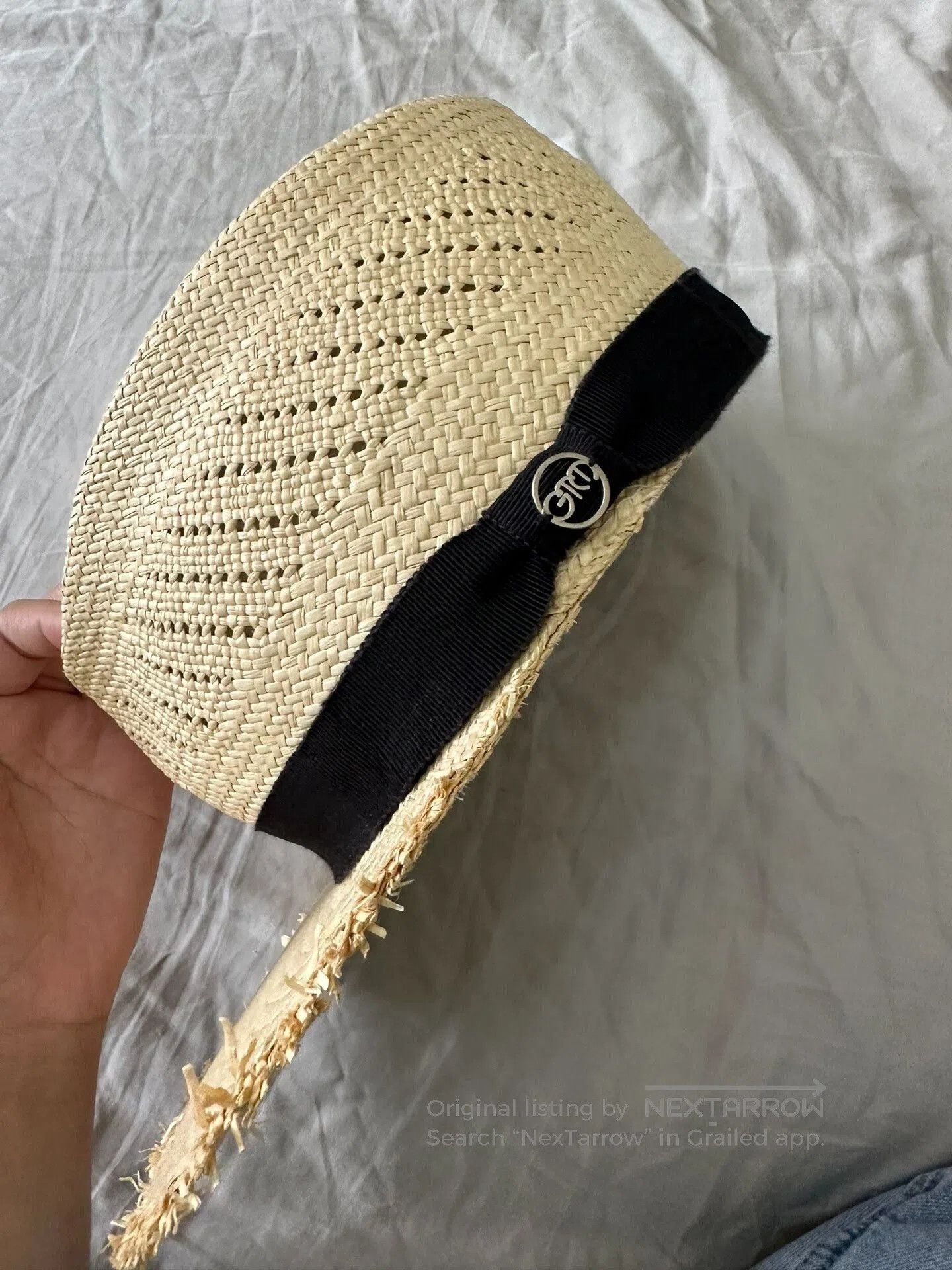 Japanese Brand Gladys Tamez Handmade Straw Hat for Beauty. Size ONE SIZE - 2 Thumbnail