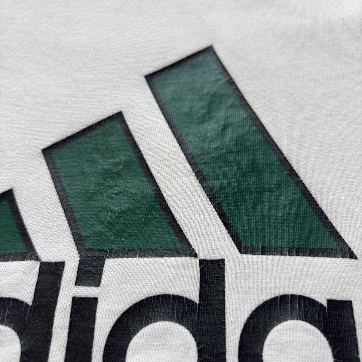 Adidas Vintage 90’s Adidas Soccer T-Shirt White Green Logo Tee Size US M / EU 48-50 / 2 - 4 Thumbnail