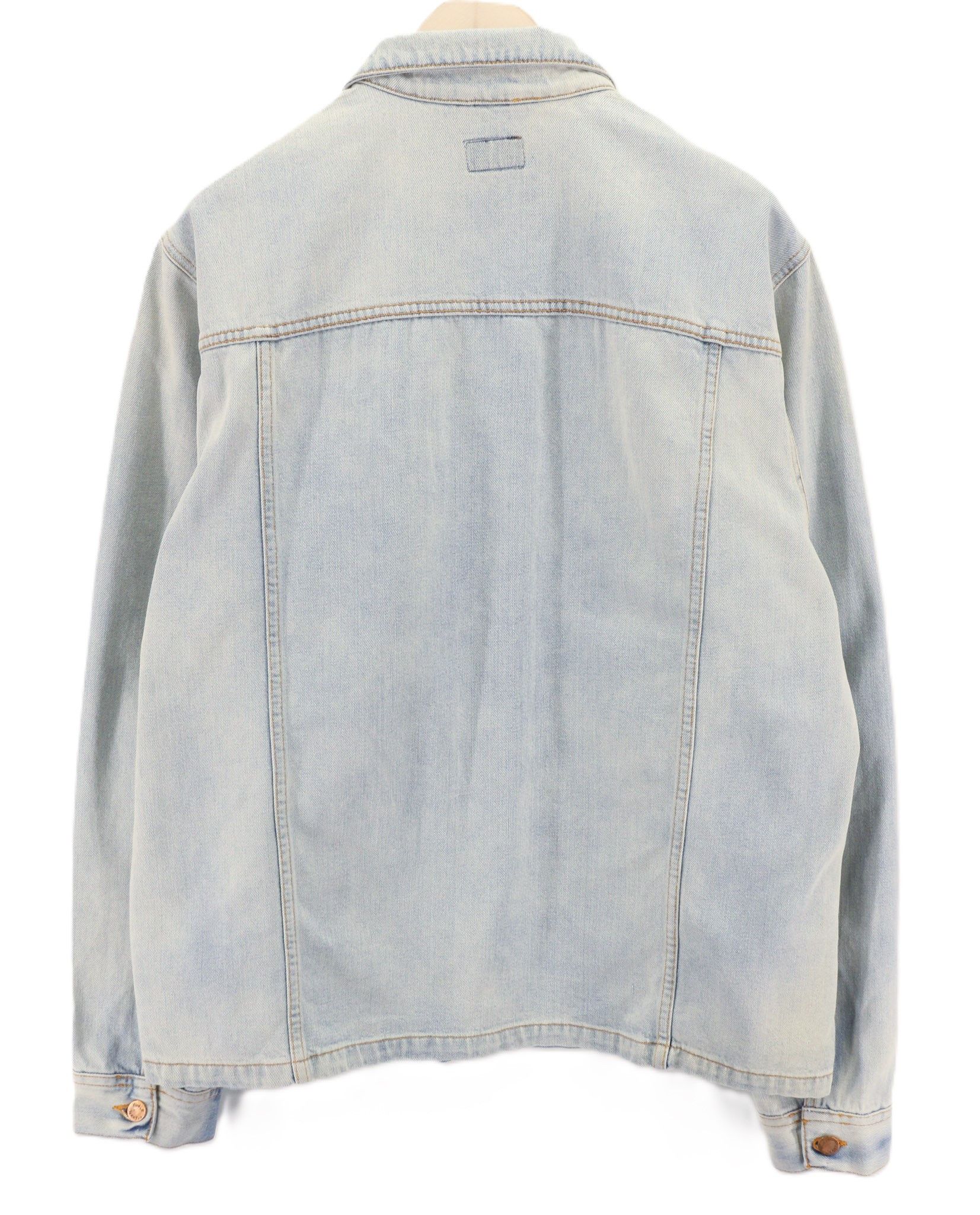 Nudie Jeans RONNY 2XL Denim Ocean Washed Spread Logo Jacket 80751 Size US XXL / EU 58 / 5 - 2 Thumbnail