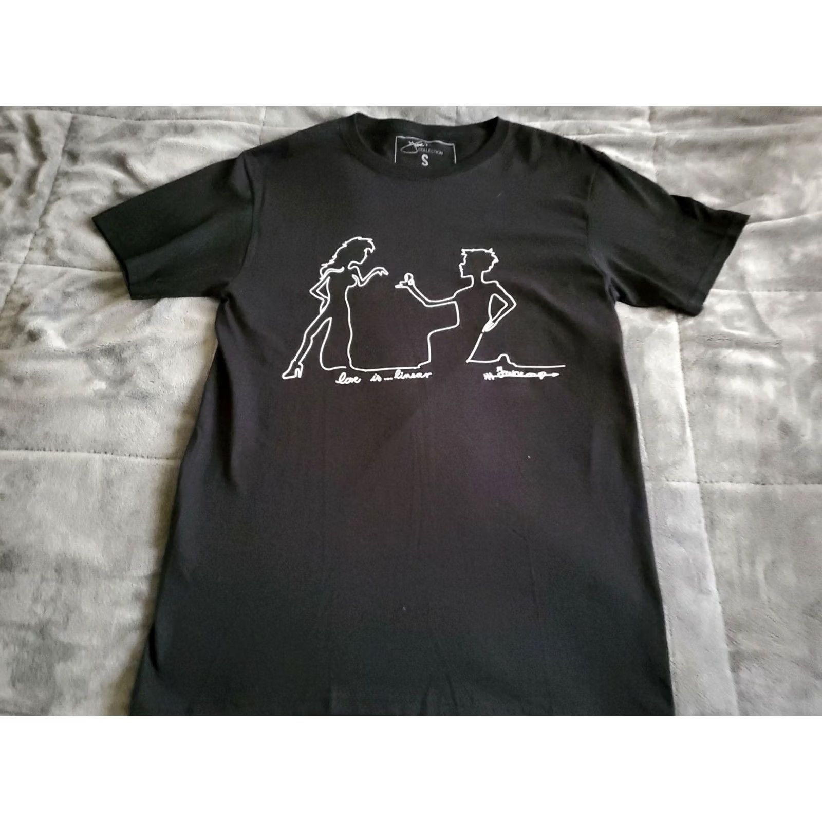 Vintage Irene's Collection "Love Is Linear" Limited Edition S/S Tshirt SZ S Black Unisex Adults Short Sleeve Love 90s? Size US S / EU 44-46 / 1 - 3 Thumbnail