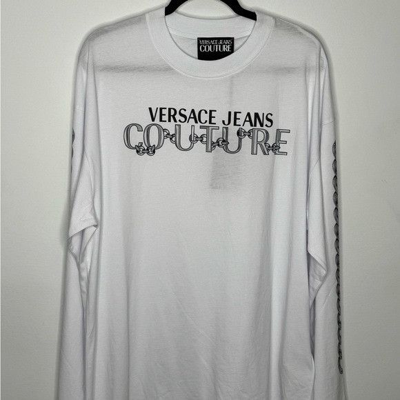 Versace Versace Jeans Couture Printed Long-sleeve T-Shirt White Men’ Size US S / EU 44-46 / 1 - 2 Thumbnail