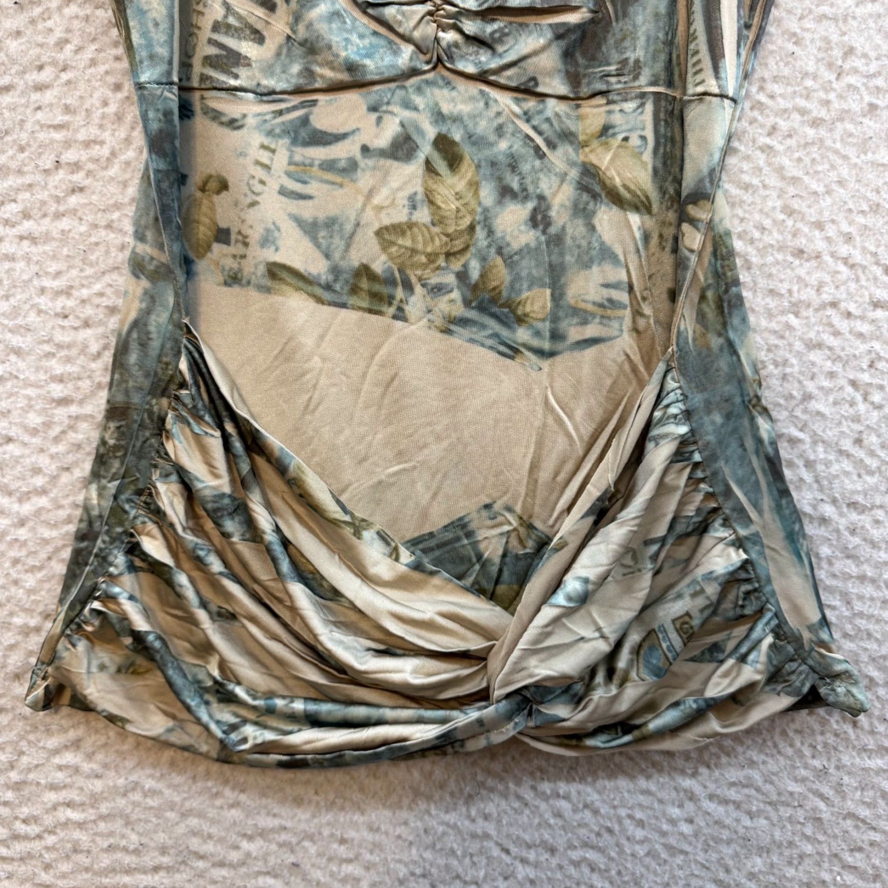 Vintage VINTAGE Y2K Top Shirt S Beige Boho Whimsigoth Grunge Fairy Grey Stretch Womens Mens? Size S / US 4 / IT 40 - 4 Thumbnail