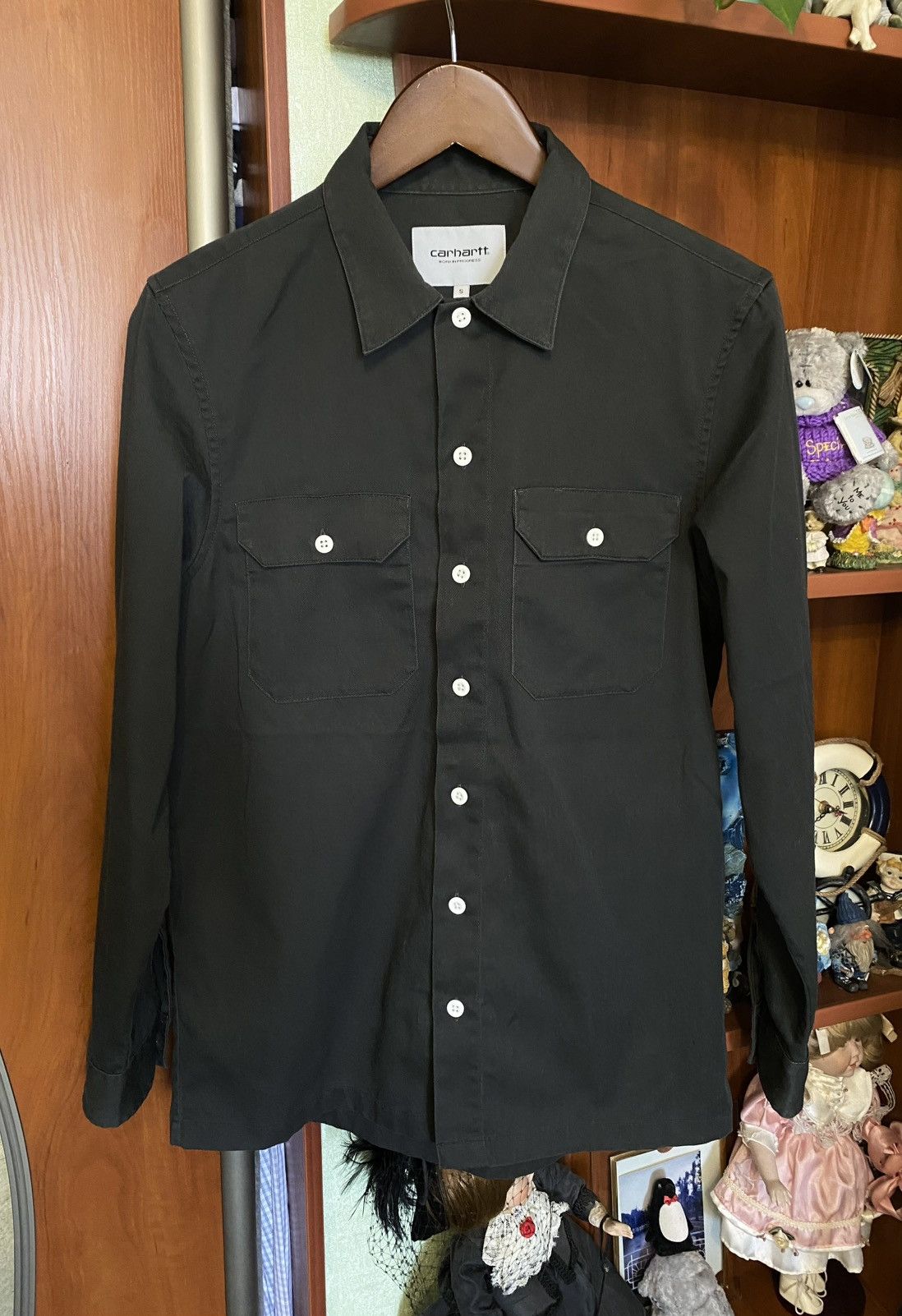 Carhartt Carhartt WIP L/S Master Shirt Asphalt Rinsed Workwear Size S Size US S / EU 44-46 / 1 - 1 Thumbnail