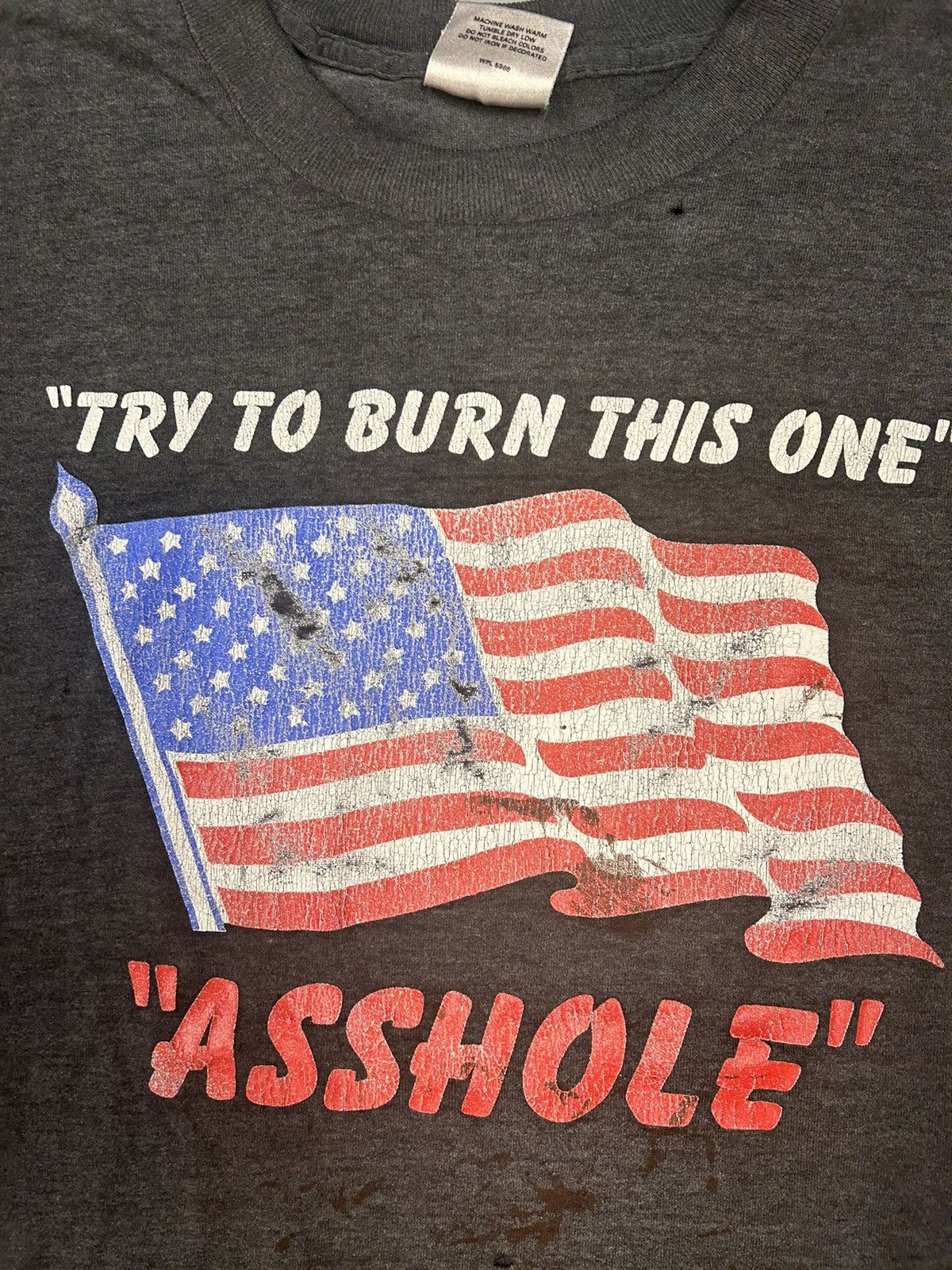 Vintage Crazy Vintage 90s Distressed Thrashed USA Flag Tee Shirt Y2K Size US XL / EU 56 / 4 - 3 Thumbnail