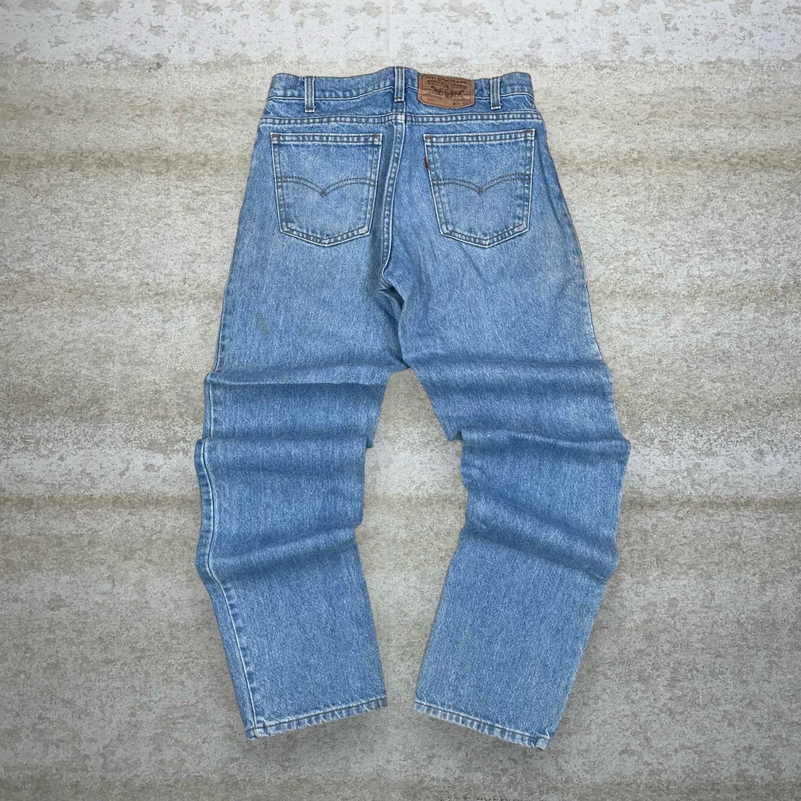 image of Vintage Orange Tab Levis Jeans 506 Straight Made In Usa 80's in Blue, Men's (Size 31)