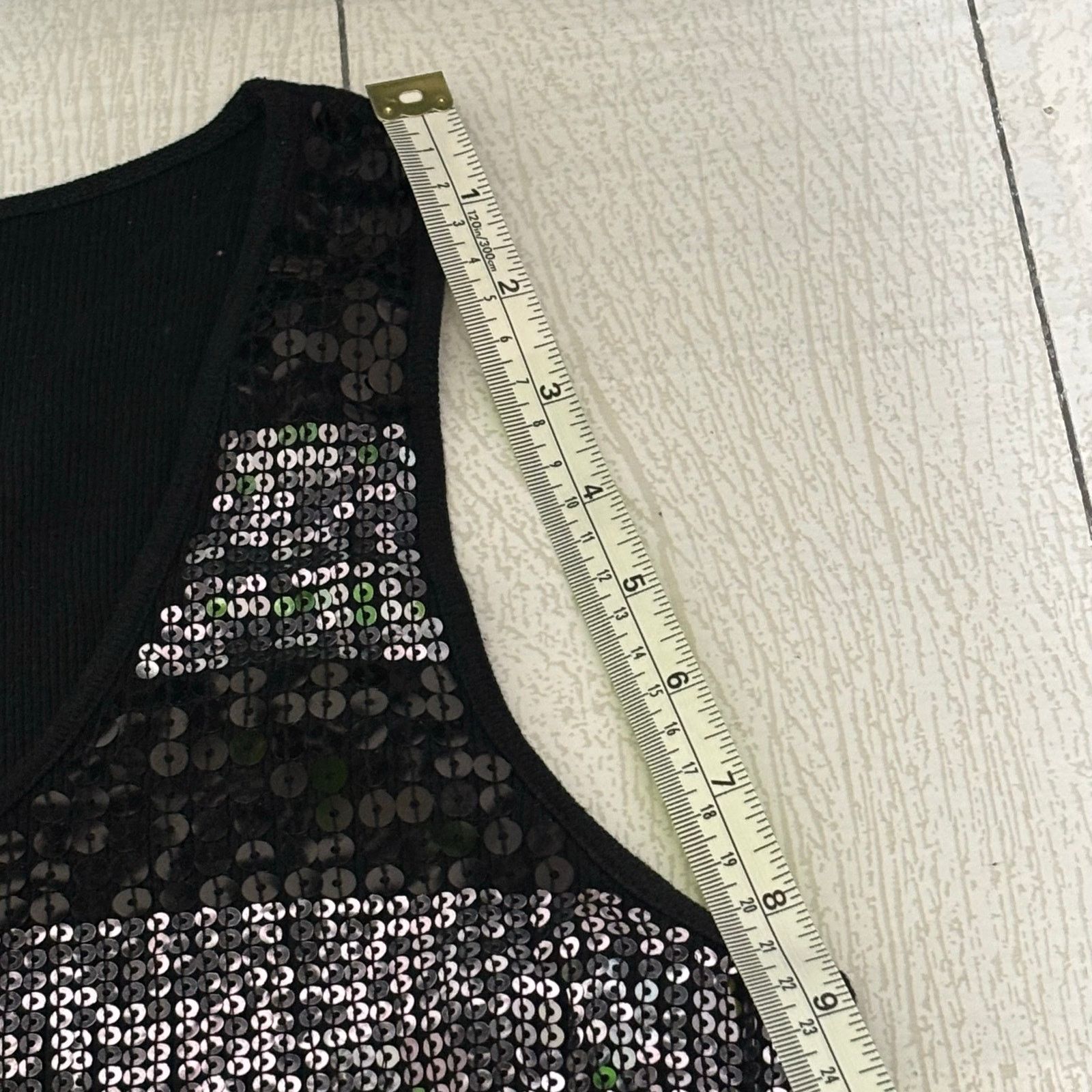 Other MICHAEL Michael Kors Black Knit Sequined Tank Top Size Large Size L / US 10 / IT 46 - 8 Thumbnail