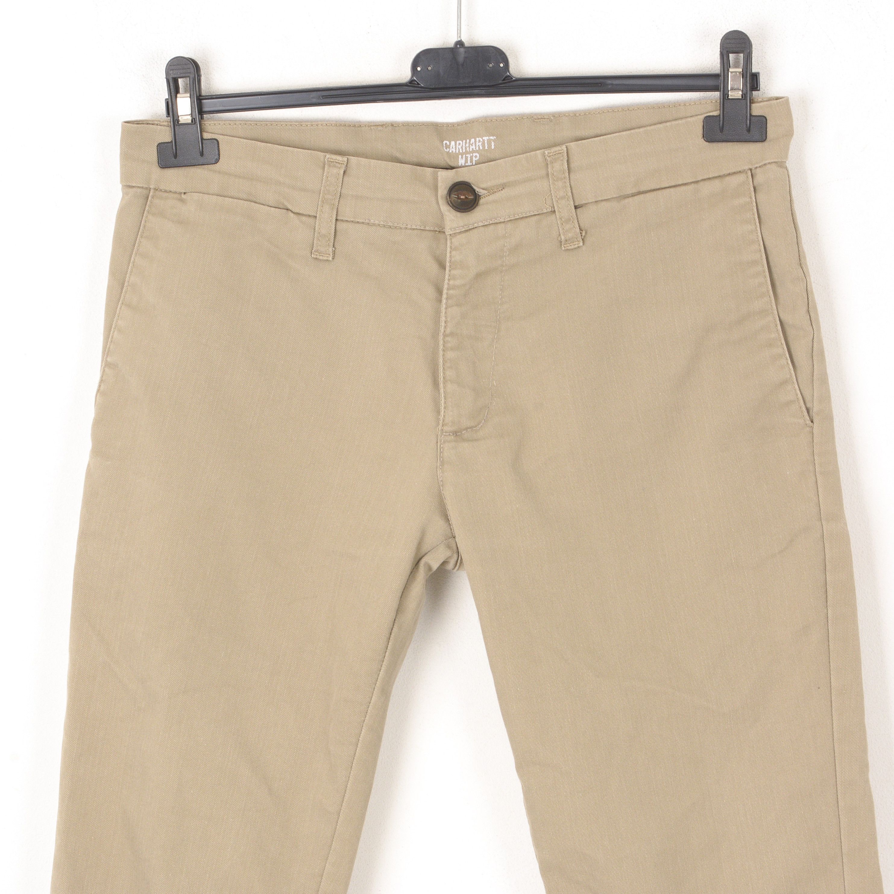 Carhartt Sid Pant Men W30 L32 Slim Tapered Fit Trousers Stretch Beige Size US 30 / EU 46 - 2 Thumbnail