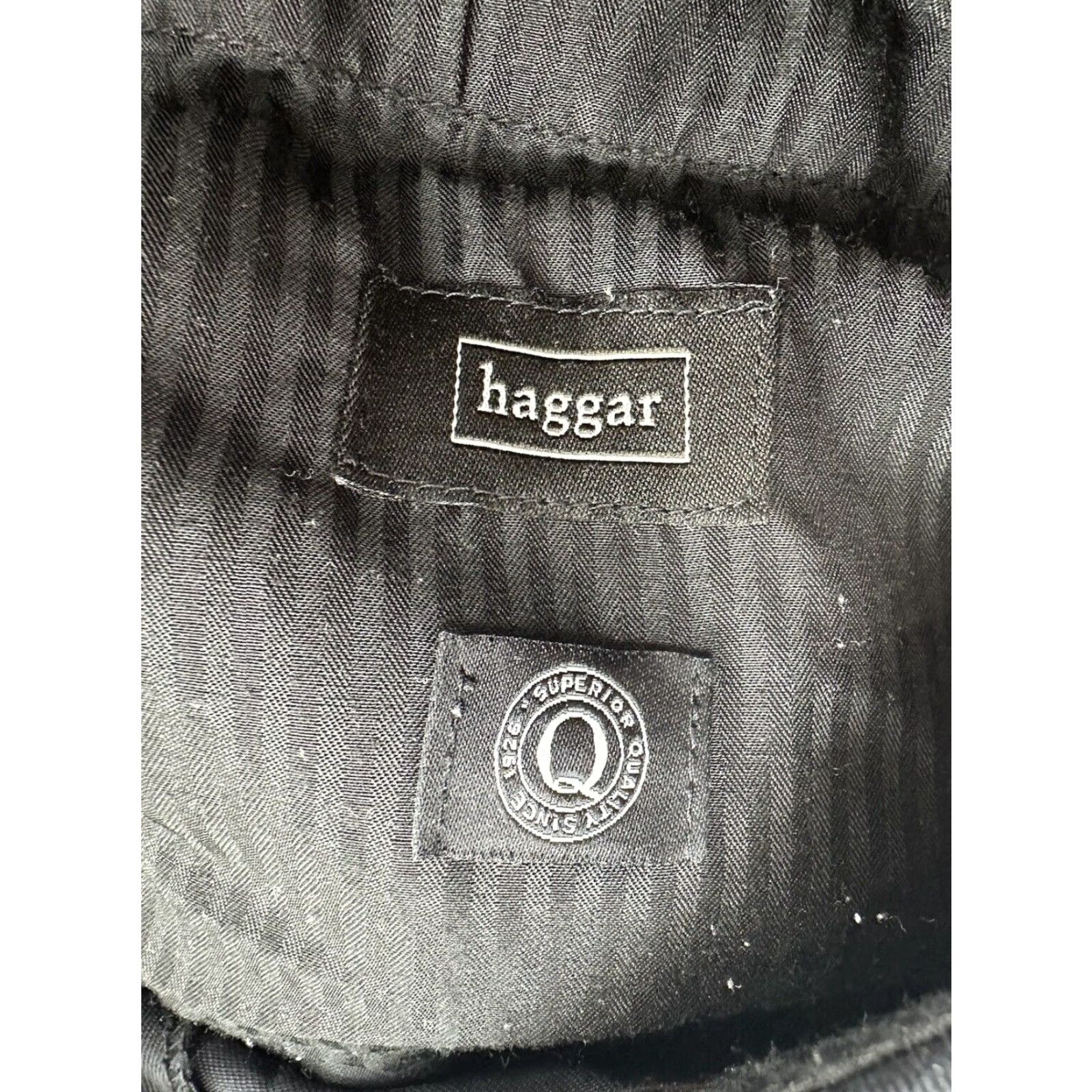 Haggar Hagger Mens Dress Pants Size 37x30 actual Black Pocket Size US 37 - 3 Thumbnail