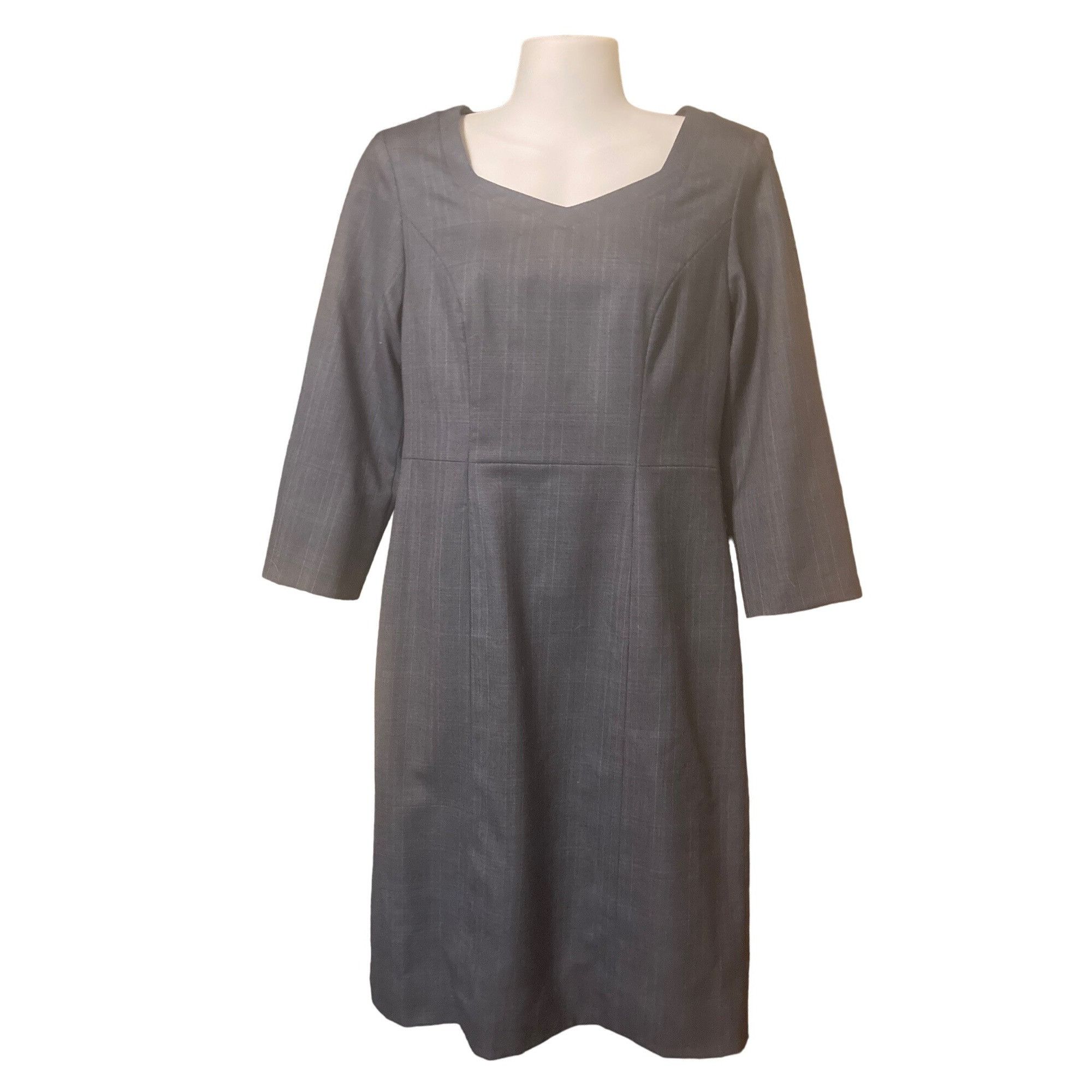 Womens Pendleton Size 2 Petite Blue Gray Pencil Virgin Wool