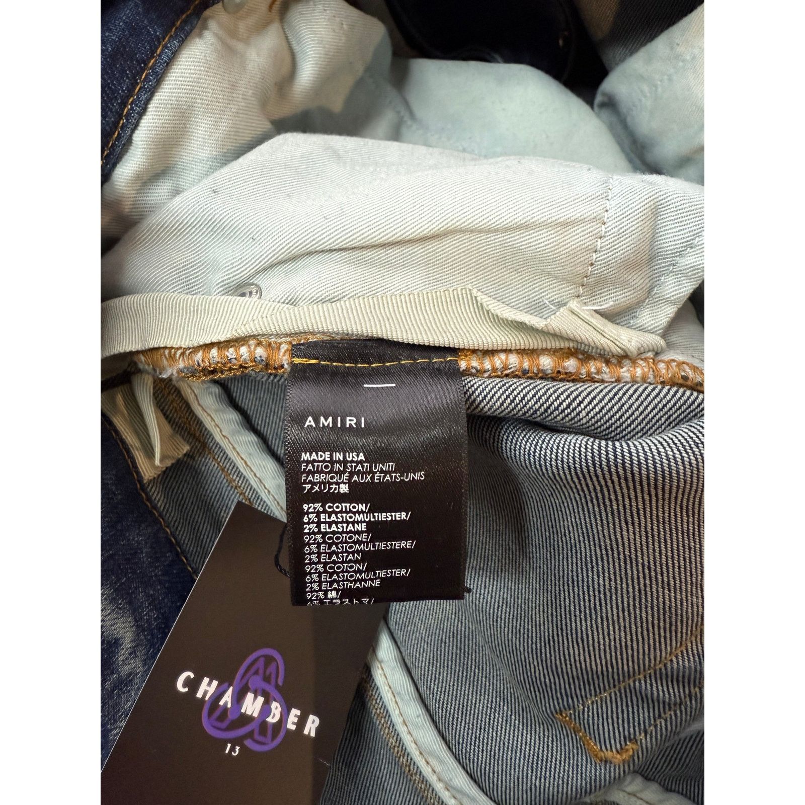 Amiri Amiri MX2 Dark Wash Denim Patch Jeans Size US 32 / EU 48 - 4 Thumbnail