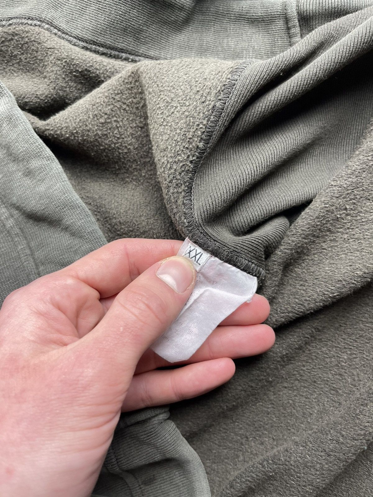 Stone Island Stone Island Denims Vintage 00s Logo Military Hoodie Khaki Size US XXL / EU 58 / 5 - 12 Thumbnail
