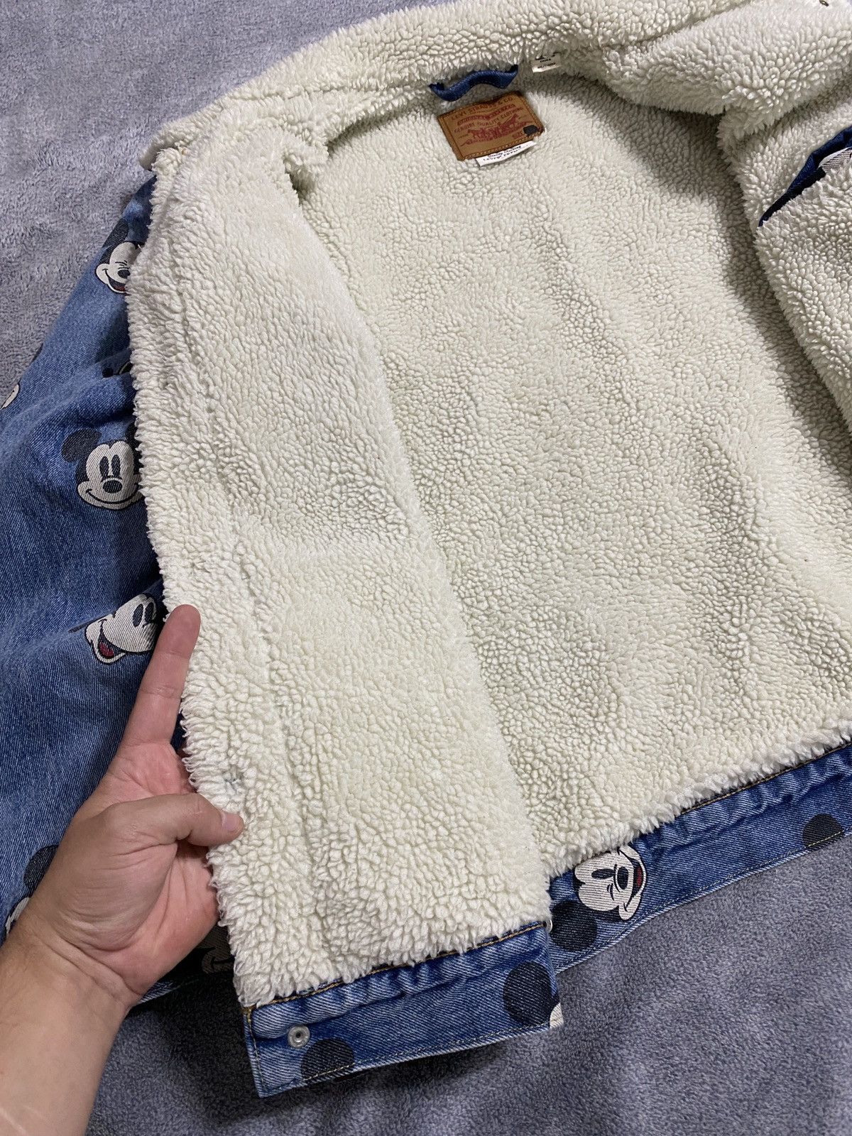 Levi's Levis x Disney mickey mouse 501 Sherpa Jacket limited edit Size US L / EU 52-54 / 3 - 11 Thumbnail