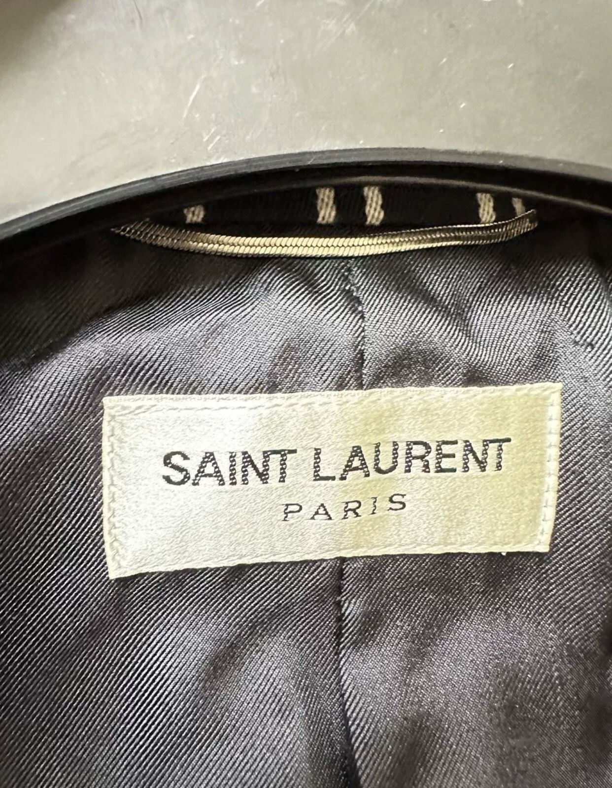Saint Laurent Paris × Yves Saint Laurent Saint Laurent slp black and white striped suit Size 46S - 3 Thumbnail