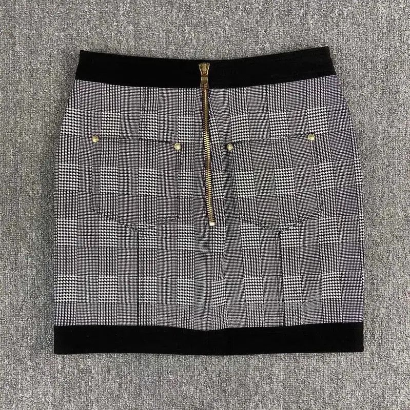 Balmain Balmain Black Cotton Women's Skirt . Size 23" - 2 Thumbnail
