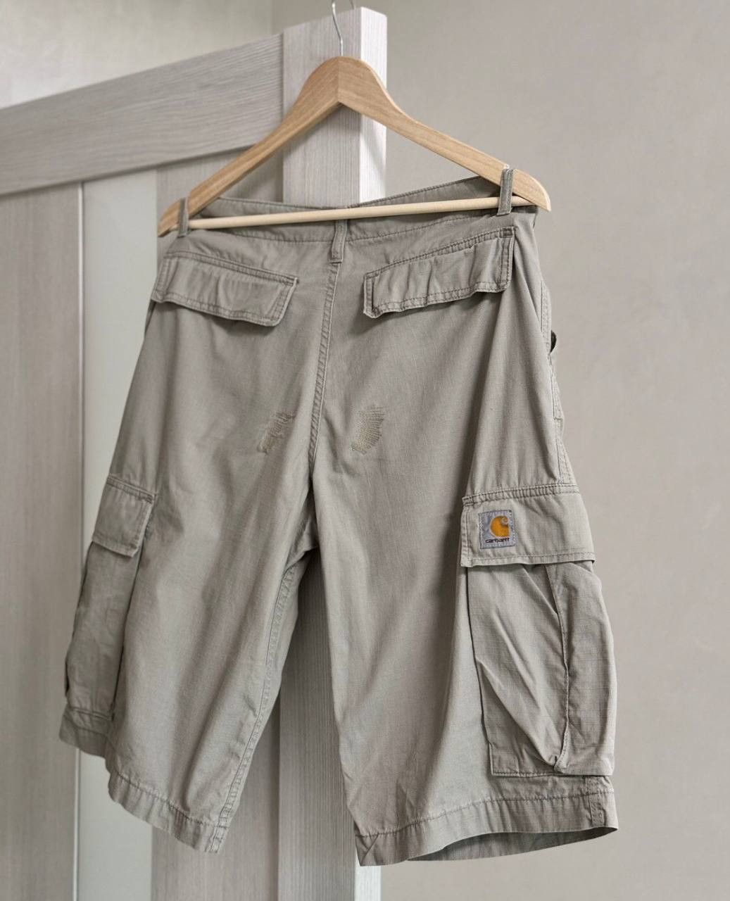 Carhartt × Vintage Carhartt Carpenter Cargo Faded Shorts Work Shorts Y2K Size US 32 / EU 48 - 1 Thumbnail