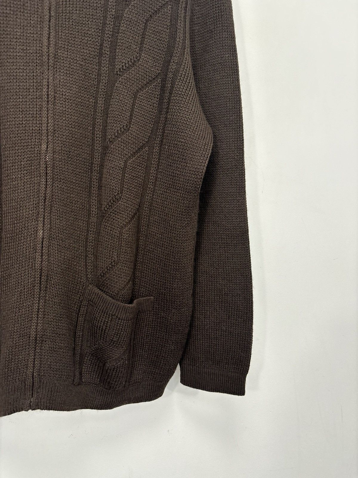 McGregor Vintage 70s McGregor Sportswear Brown Cable Knit Zip Sweater Size US M / EU 48-50 / 2 - 6 Thumbnail