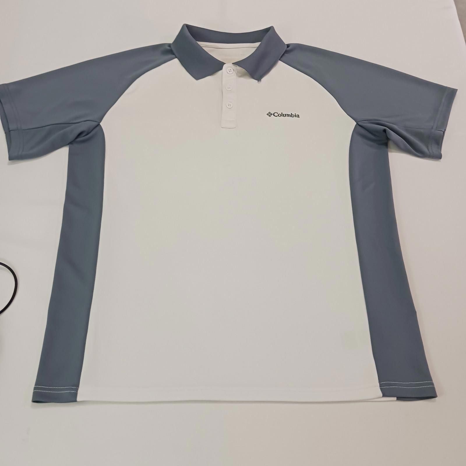 Columbia Columbia AM1075 Men Gray/White Pullover Polo Shirt Chest 48 Size US M / EU 48-50 / 2 - 1 Thumbnail