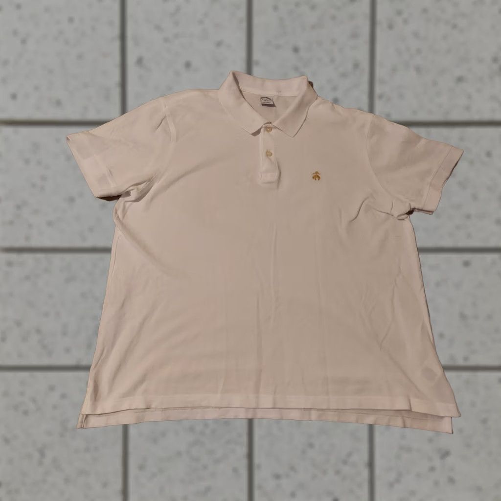 Brooks Brothers Mens Brooks Brothers Polo Shirt White 2XL Cotton Size US XXL / EU 58 / 5 - 1 Thumbnail