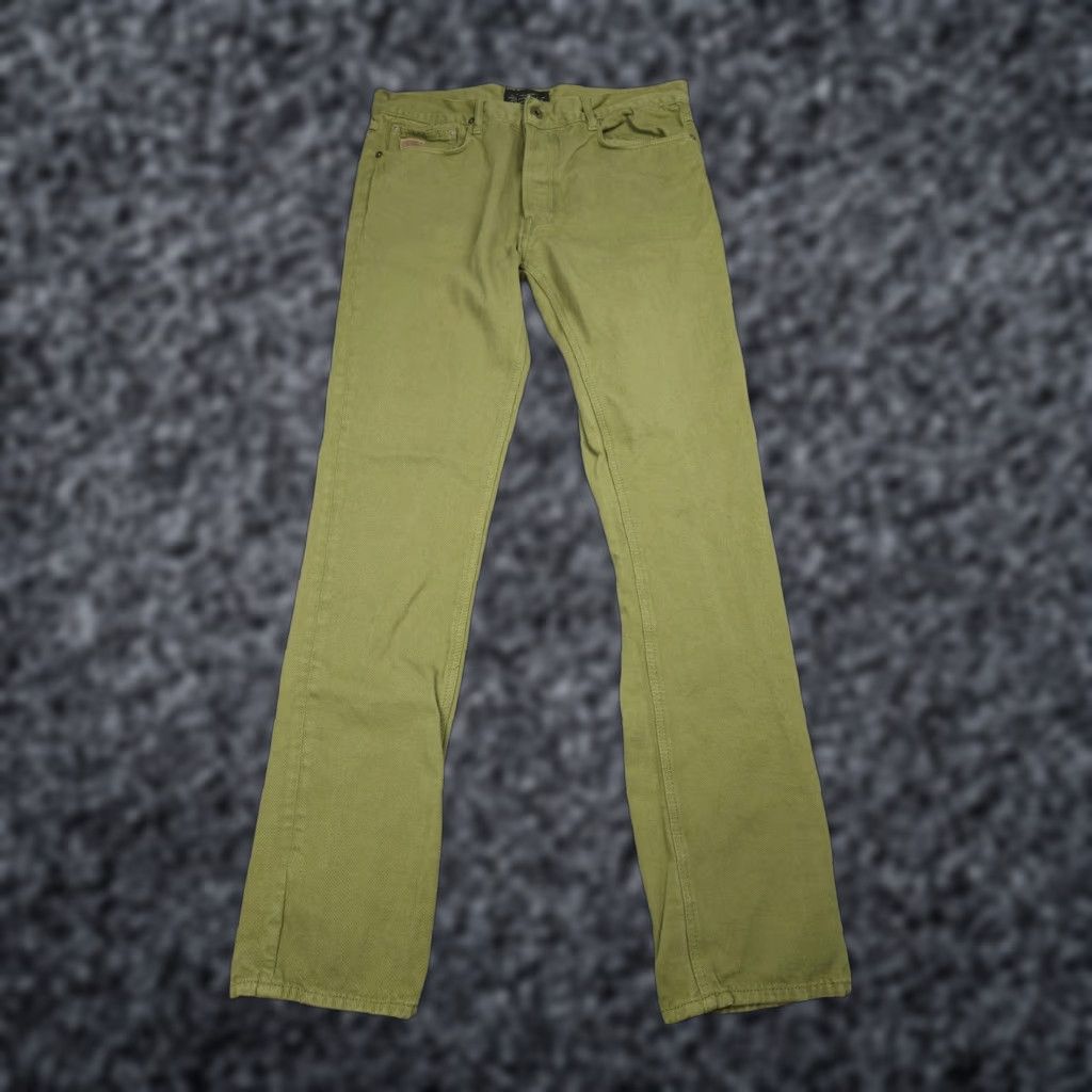 Vintage APRIL 77 Jeans Men's 32 x 32 Green DICTATOR Button Fly Cotton Denim Straight Slim Jeans Size US 32 / EU 48 - 1 Thumbnail