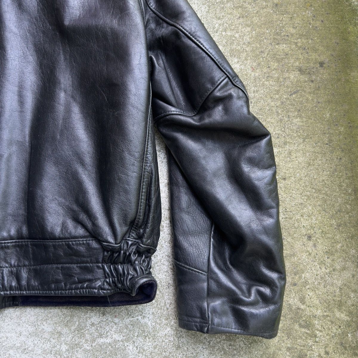 Vintage 40s 50s Leather Horsehide Shearling Jacket ERD Grunge Size US L / EU 52-54 / 3 - 19 Thumbnail
