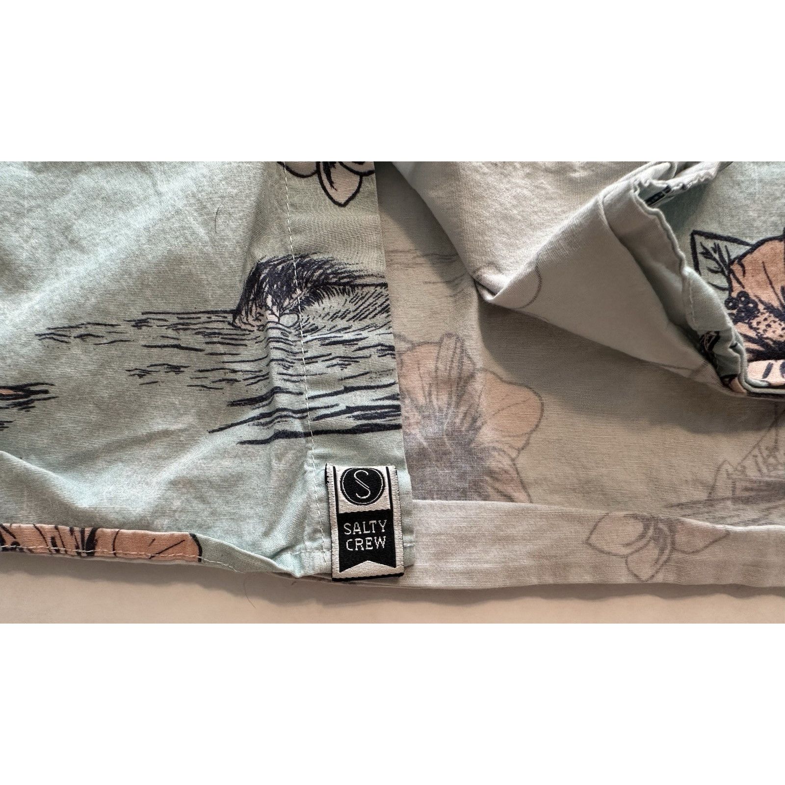 Other Salty Crew Button Shirt XL Tropic Sails Nautical Floral Blue Size US XL / EU 56 / 4 - 4 Thumbnail