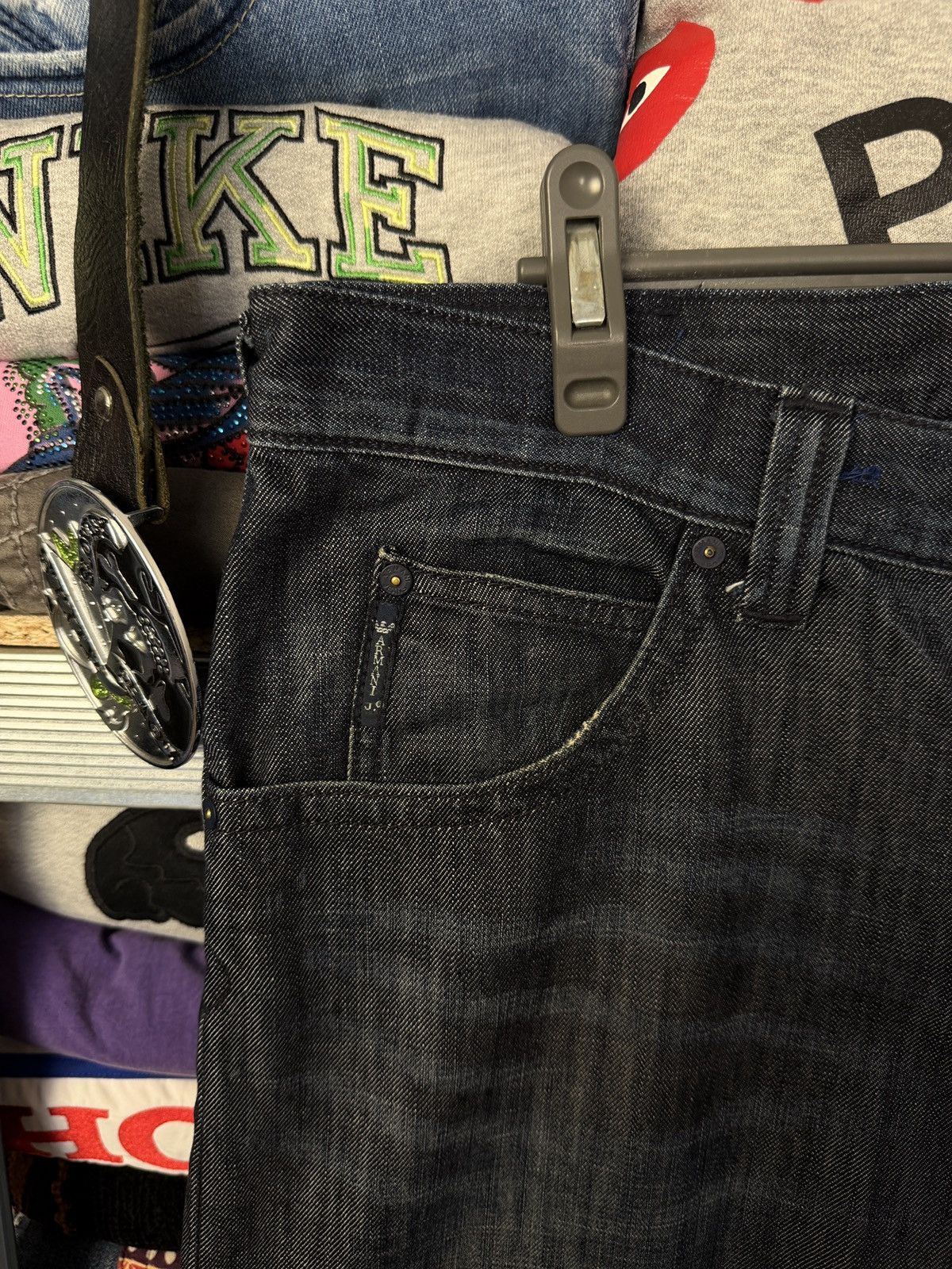 Armani Vintage Armani Jeans Distressed Y2k Fire Jeans Pants Size US 38 / EU 54 - 7 Thumbnail