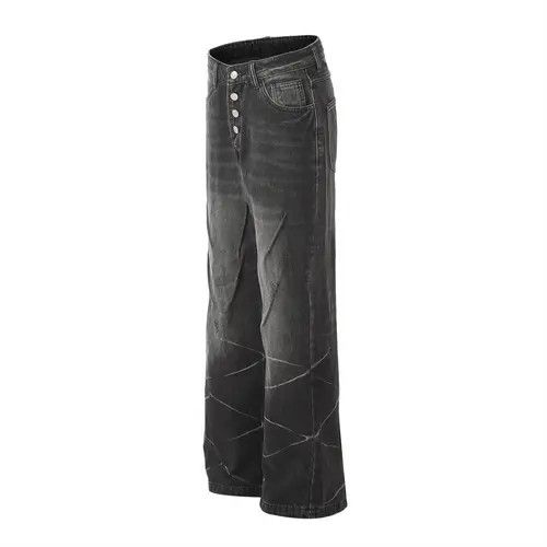 Jean Punk distressed washed distressed loose straight jeans y2k Size US 32 / EU 48 - 2 Thumbnail