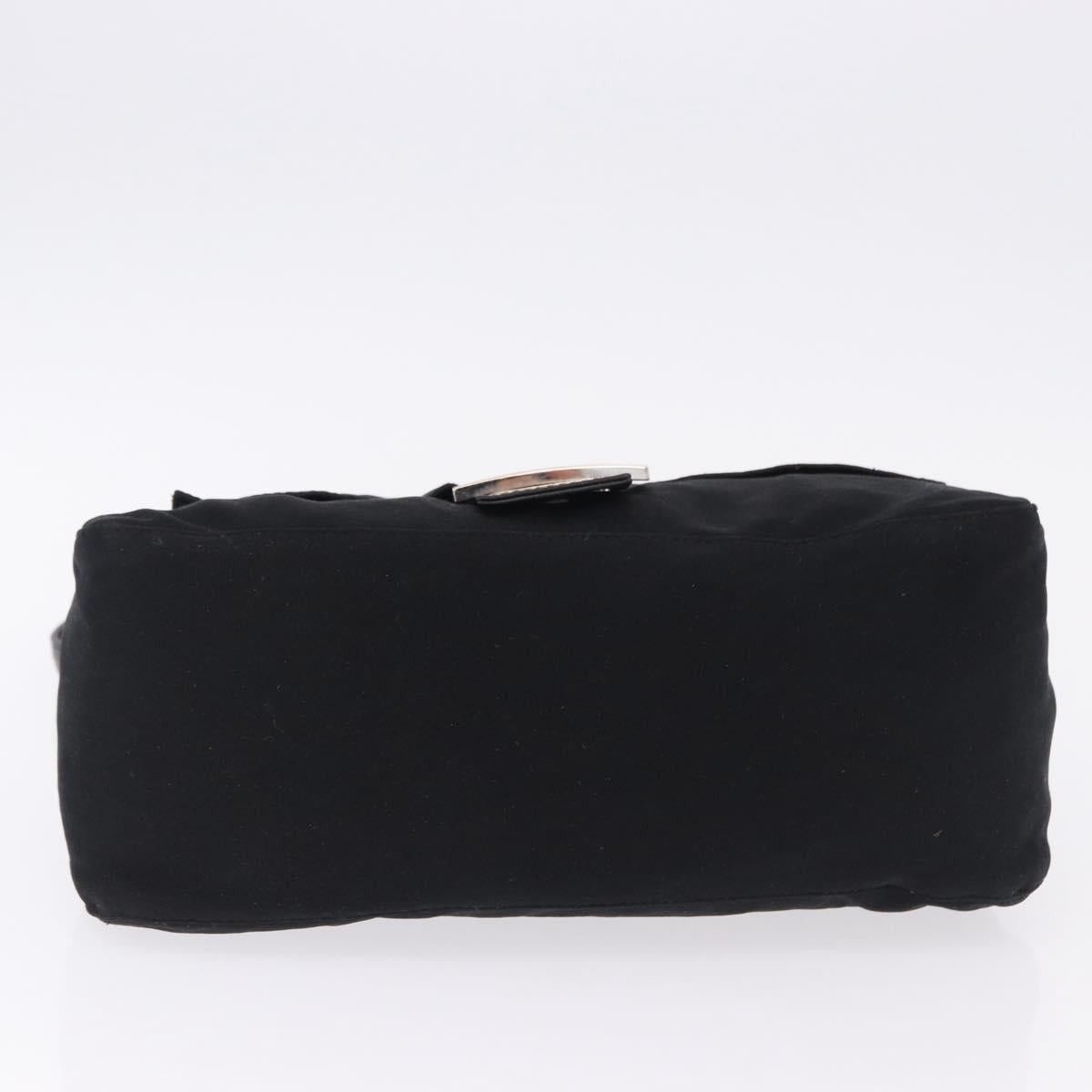 Fendi FENDI Mamma Baguette Shoulder Bag Cotton jersey Black Silver Size ONE SIZE - 5 Thumbnail
