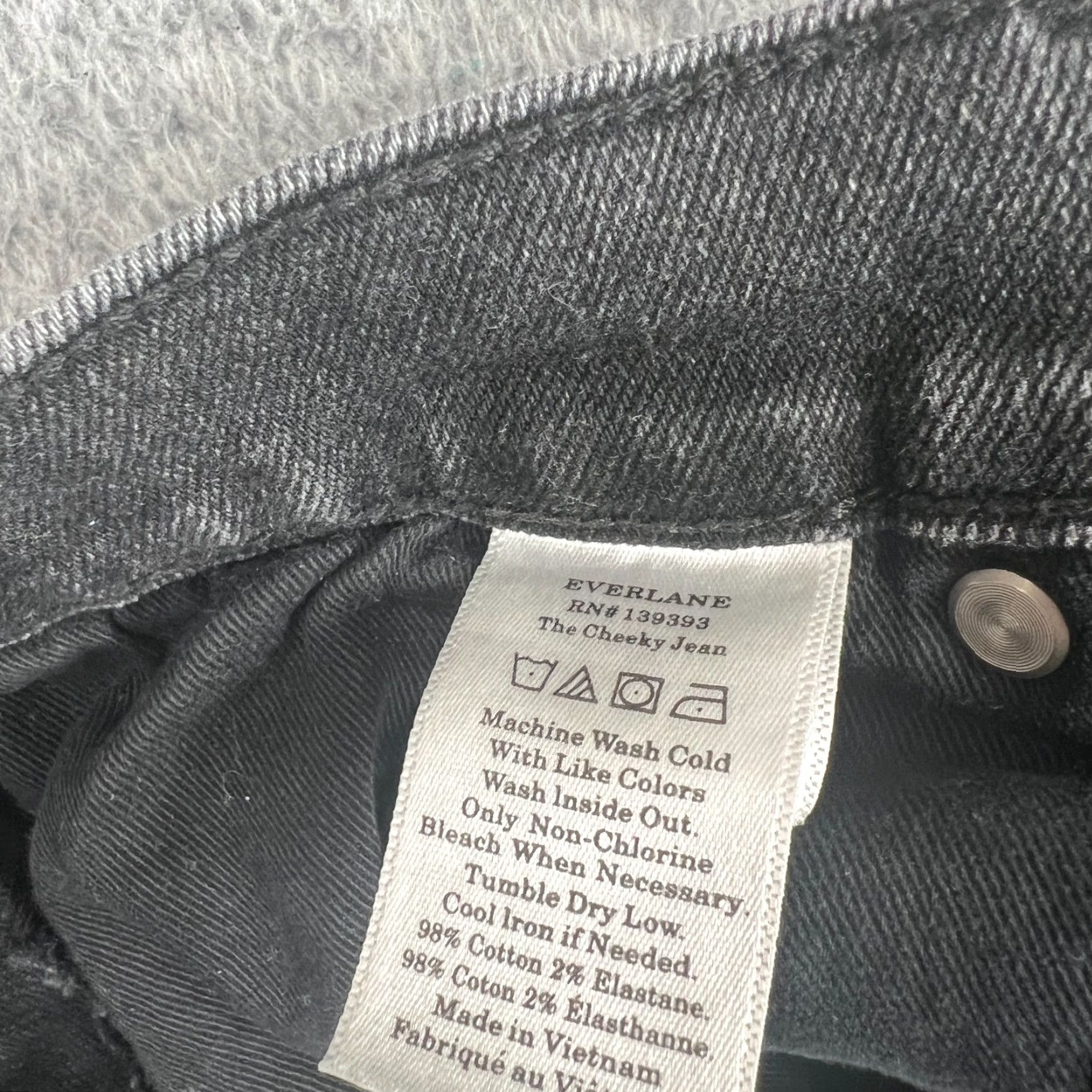 Everlane VINTAGE Everlane Women's 28 Jeans Cropped Straight Black 90s Curvy Cotton Denim Mom Style Size 28" / US 6 / IT 42 - 7 Thumbnail