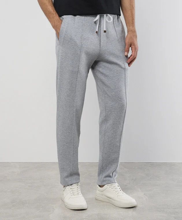Brunello Cucinelli o1y0526 Jogger & Sweatpant in Gray Size US 36 / EU 52 - 2 Thumbnail
