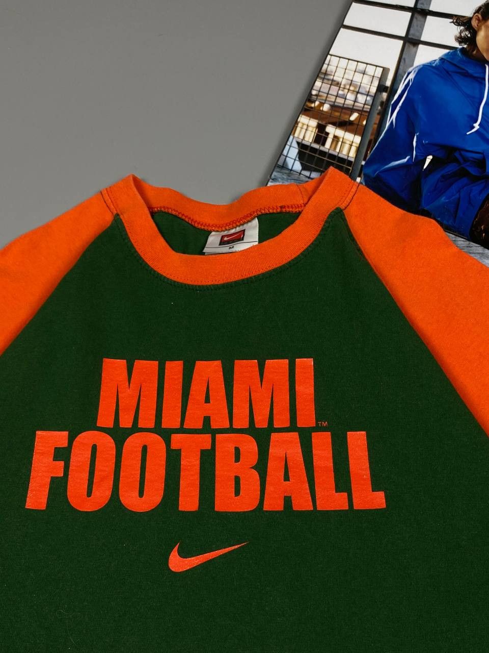 Nike Vintage Nike Team Miami Football Shirt Green Orange Y2K Size US M / EU 48-50 / 2 - 6 Thumbnail