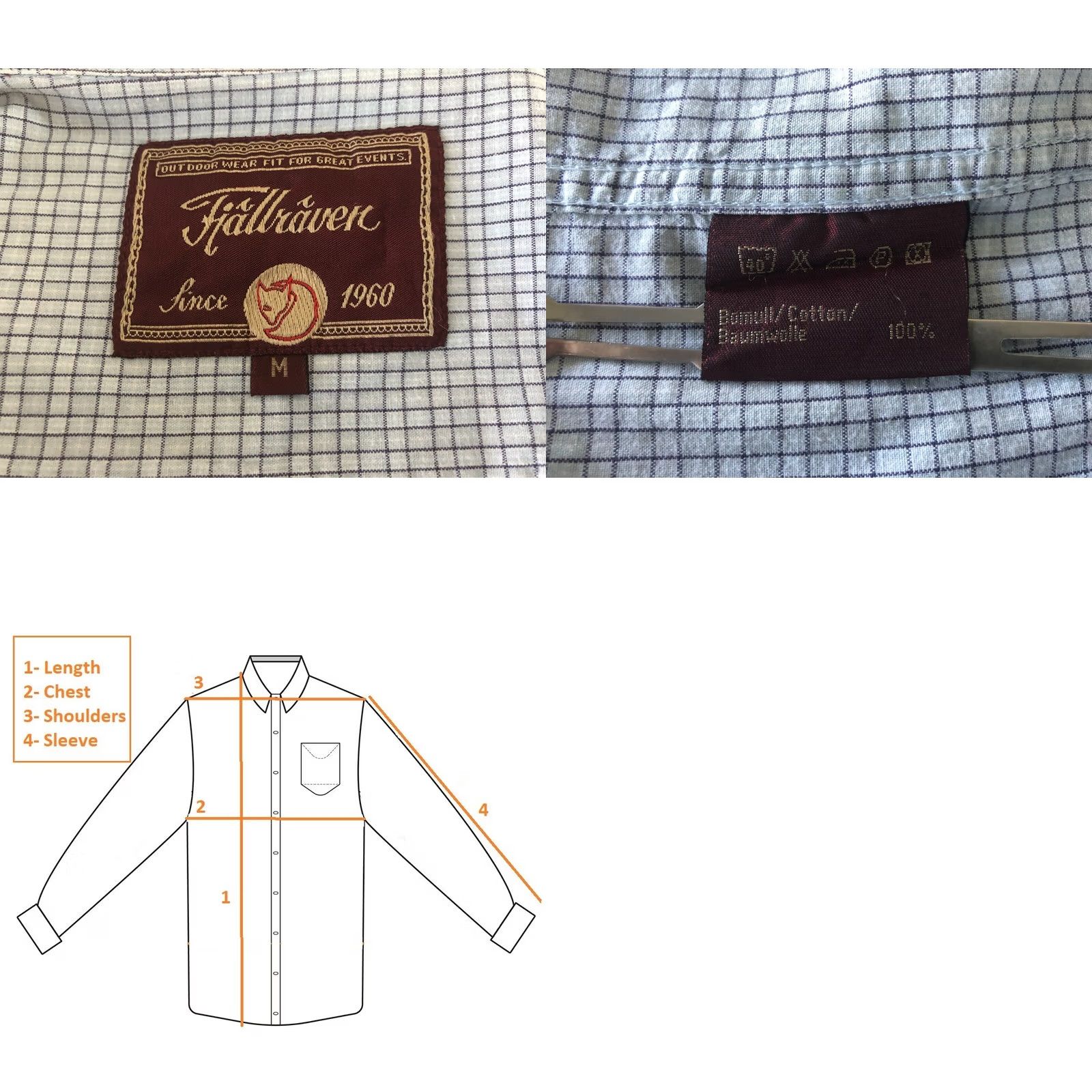 Vintage Fjallraven Shirt Womens M Blue Blouse Cotton Women Size Check Size M / US 6-8 / IT 42-44 - 9 Thumbnail