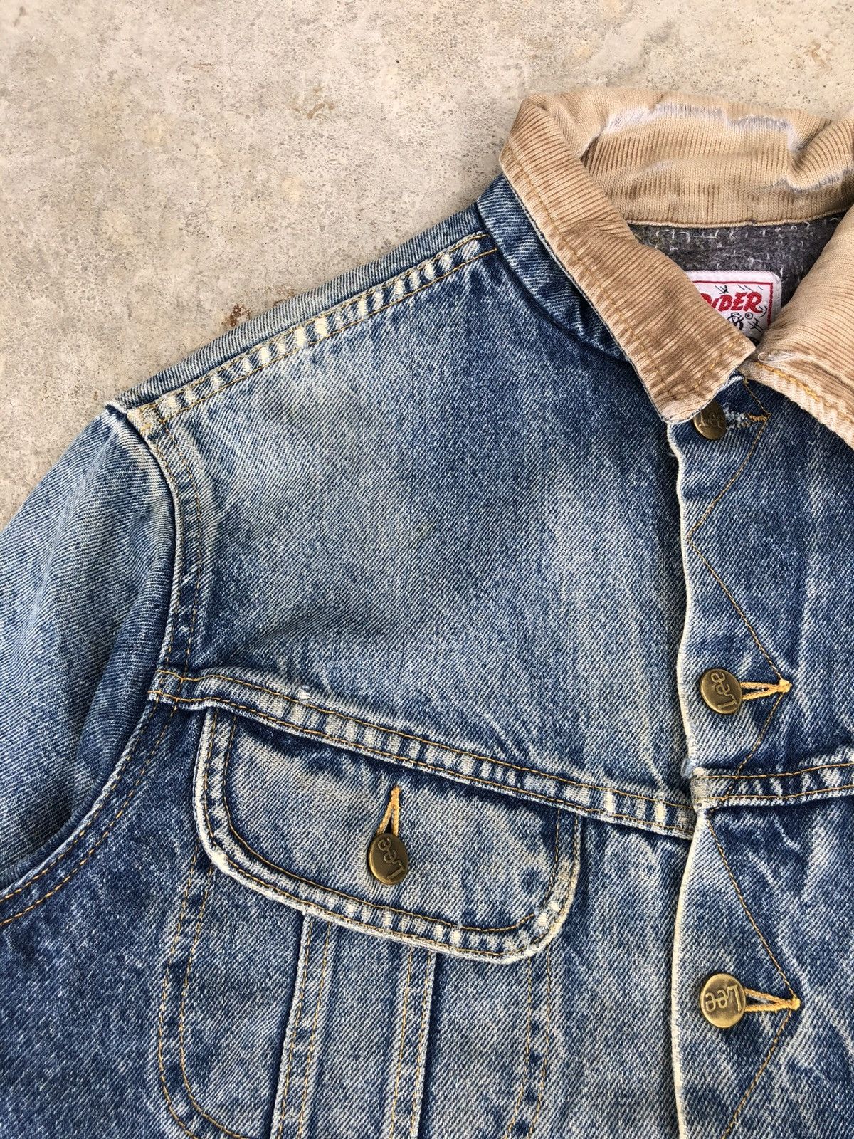 Lee Vintage 70s Lee Storm Rider Blanked Lined Denim Jacket Size US M / EU 48-50 / 2 - 5 Thumbnail