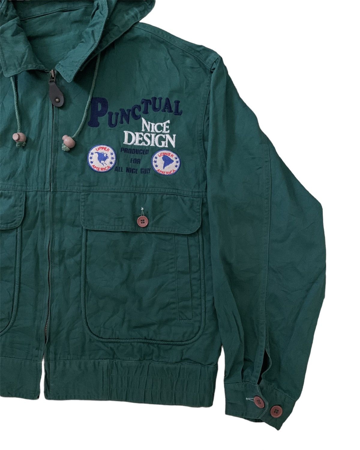 Japanese Brand Punctual frontier Spirit Bomber Green Jacket Size US M / EU 48-50 / 2 - 3 Thumbnail
