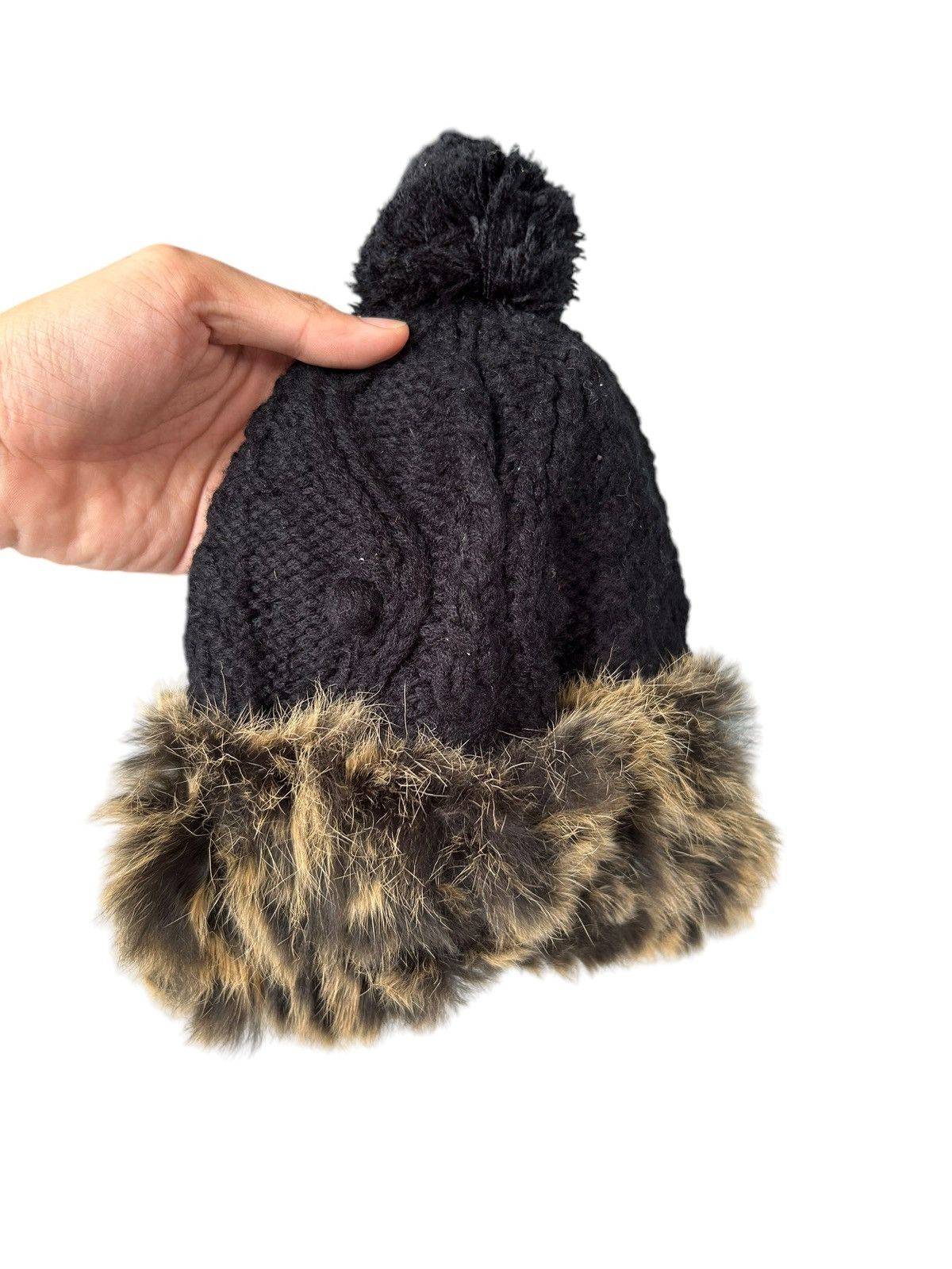 14th Addiction × If Six Was Nine × Le Grande Bleu (L.G.B.) Punk Bondage Style Knitt fur Beanie Hats ☠️☠️ Size ONE SIZE - 9 Thumbnail