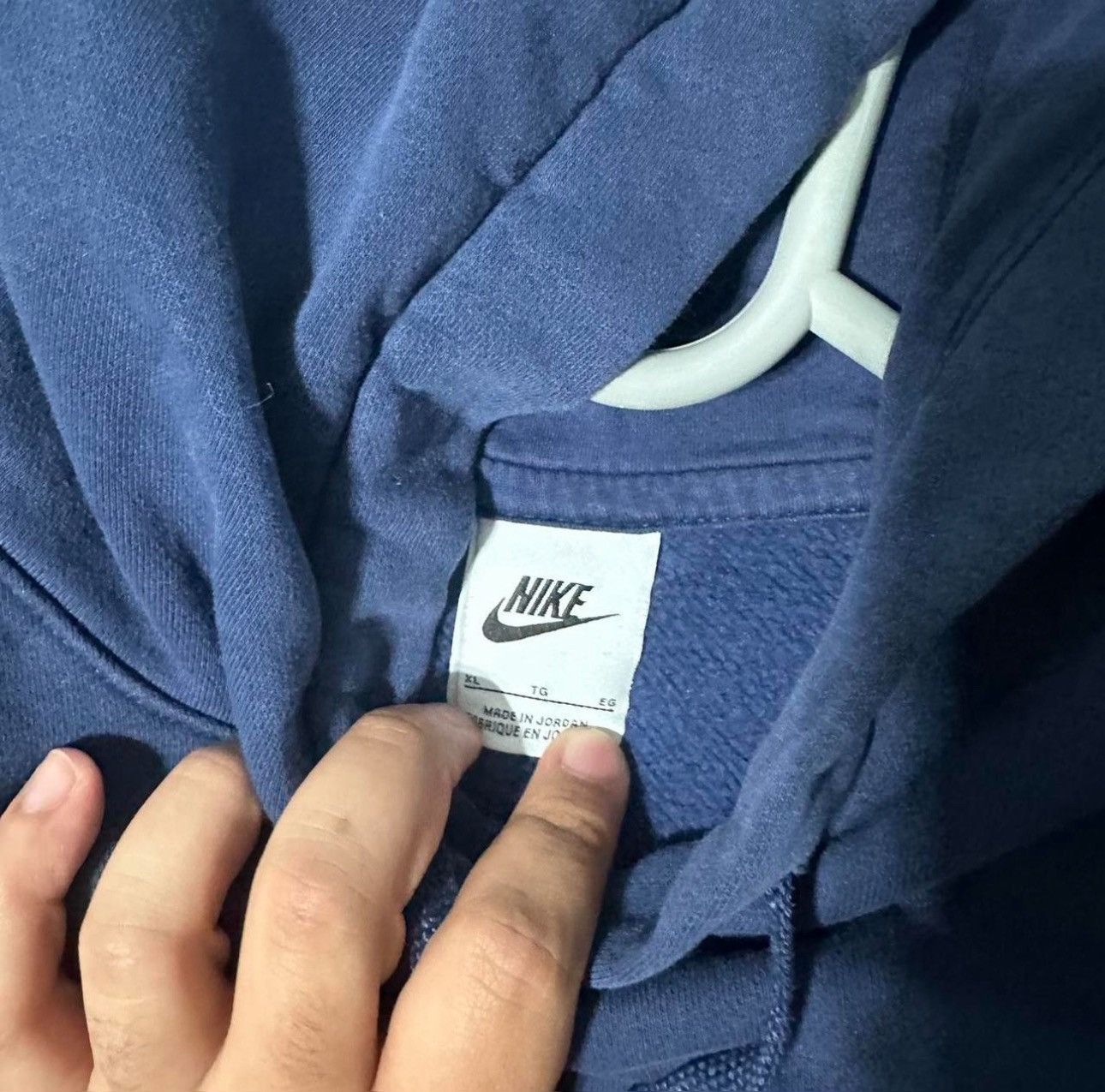 Nike Blue Nike hoodie Size US XL / EU 56 / 4 - 2 Thumbnail