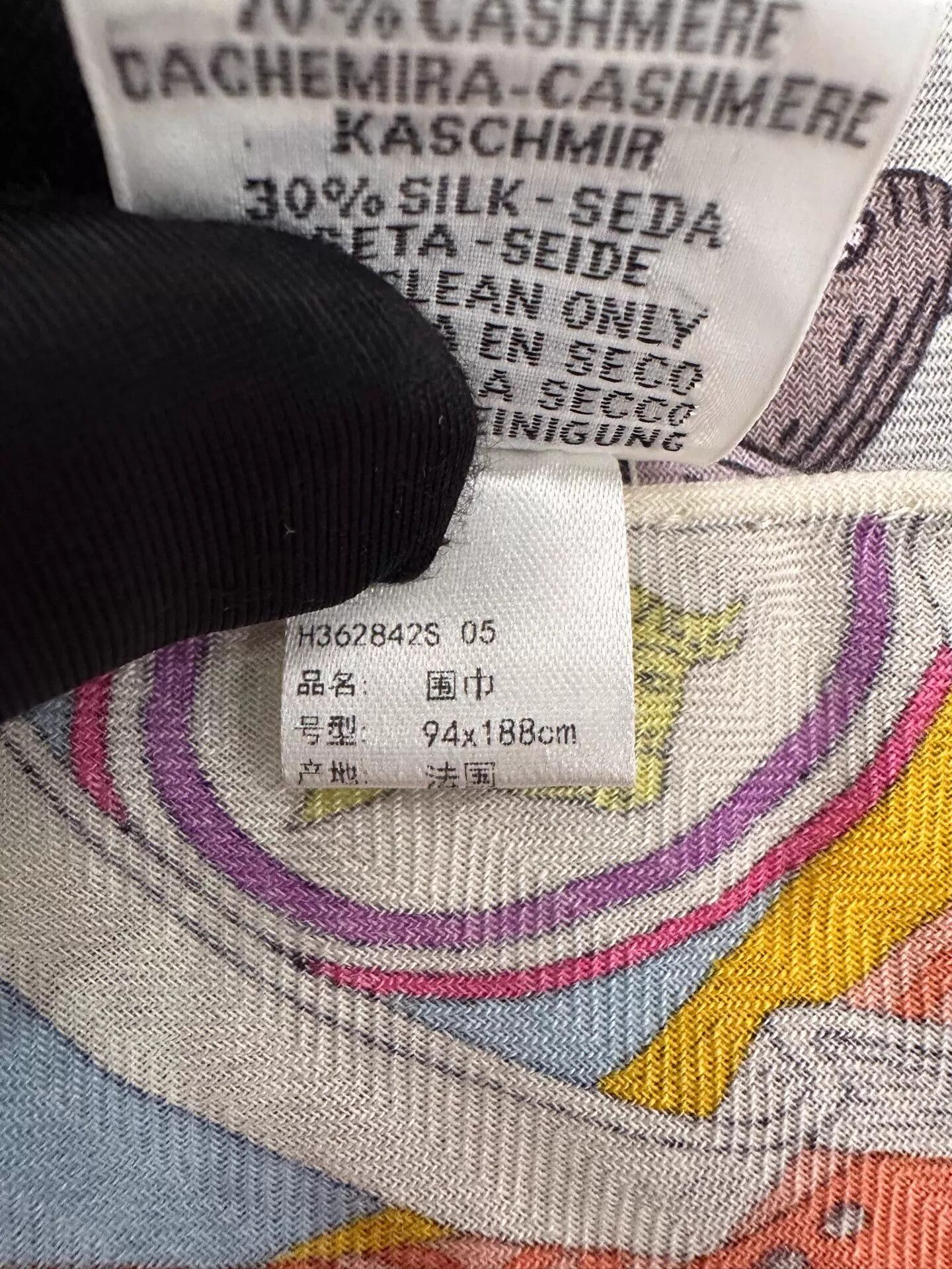 Hermes Hermes Selle Fleurie Hac Logo Cashmere Tri Scarf New Size ONE SIZE - 8 Thumbnail
