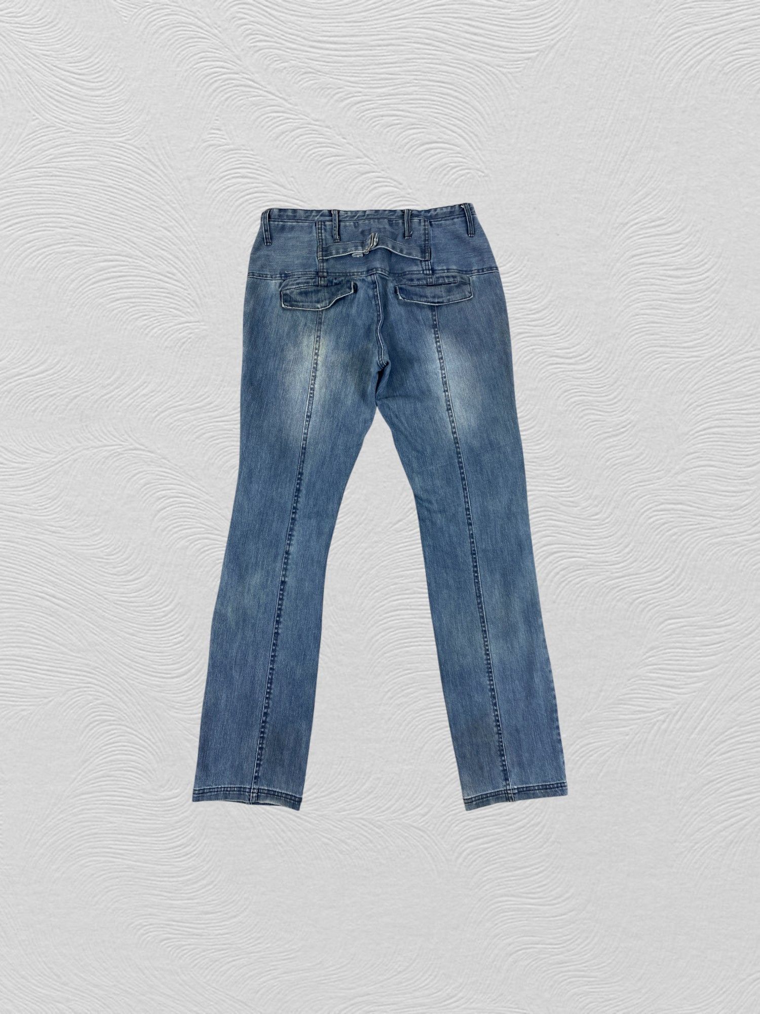 Japanese Brand Faded Blue Vintage Morgan Homme Jeans 32x33.5 Denim- JN3541 Size US 32 / EU 48 - 2 Thumbnail
