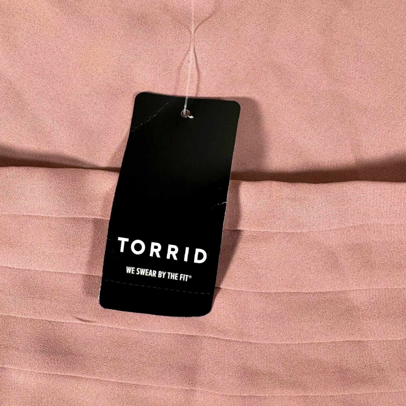 Torrid Torrid Cami Plus Size 5XL Tank Women's Pink Square Neck Spaghetti Strappy Pleated Fairycore Minimalist Flowy Chic Sleeveless 5XL Size XXL / US 16-18 / IT 52-54 - 3 Thumbnail