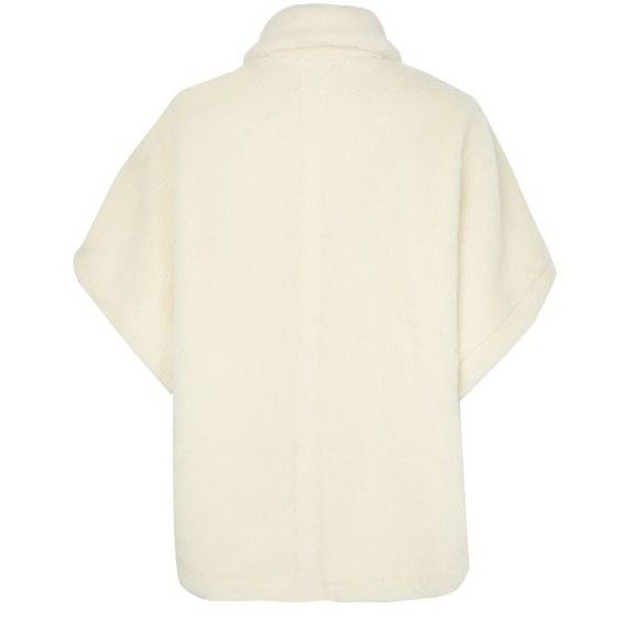 Max Mara MAX MARA Tebe Teddy Fuzzy White Wool Cape Coat New & Authent Size ONE SIZE - 2 Thumbnail