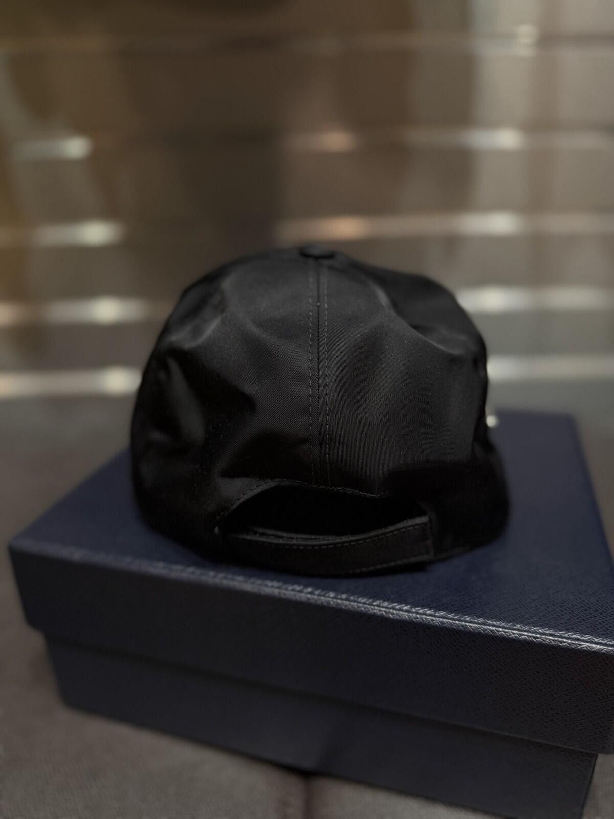 Prada Prada Re-Nylon Baseball Cap Unisex Black Size XL W Box Size ONE SIZE - 11 Thumbnail