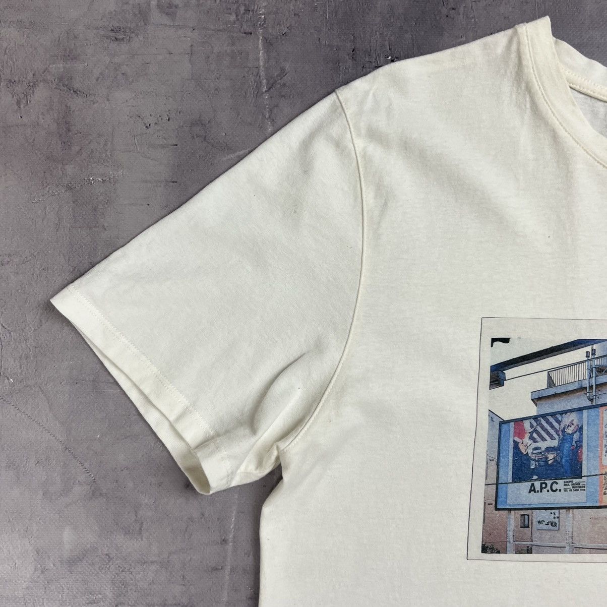 A.P.C. Rare! A.P.C Hiver 87 Big Logo Tee Kaos 00s Size US M / EU 48-50 / 2 - 2 Thumbnail