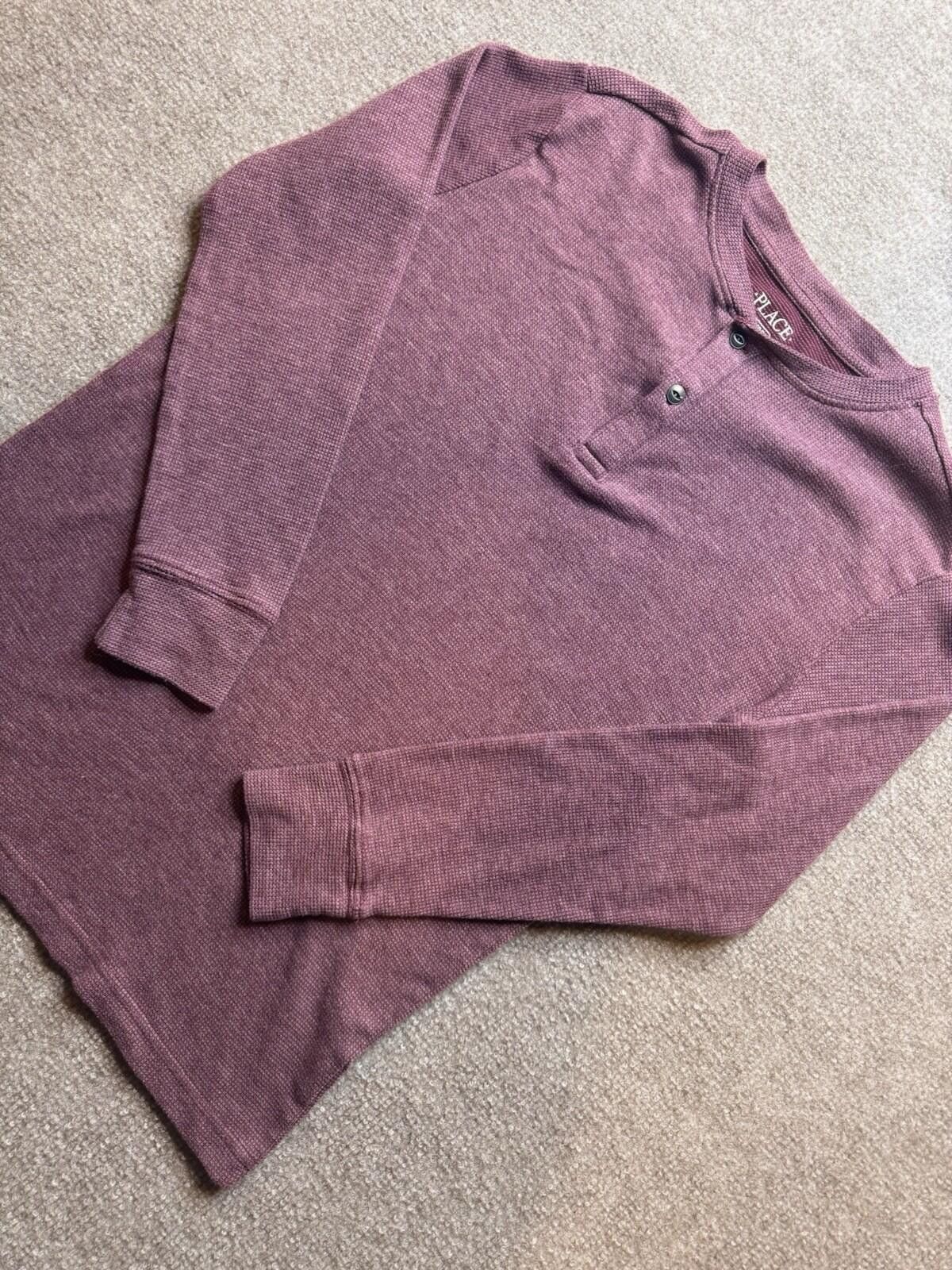 Other Children’s Place Boys L 10/12 Henley Thermal Waffle Knit 765 Size US XXS / EU 40 - 1 Thumbnail