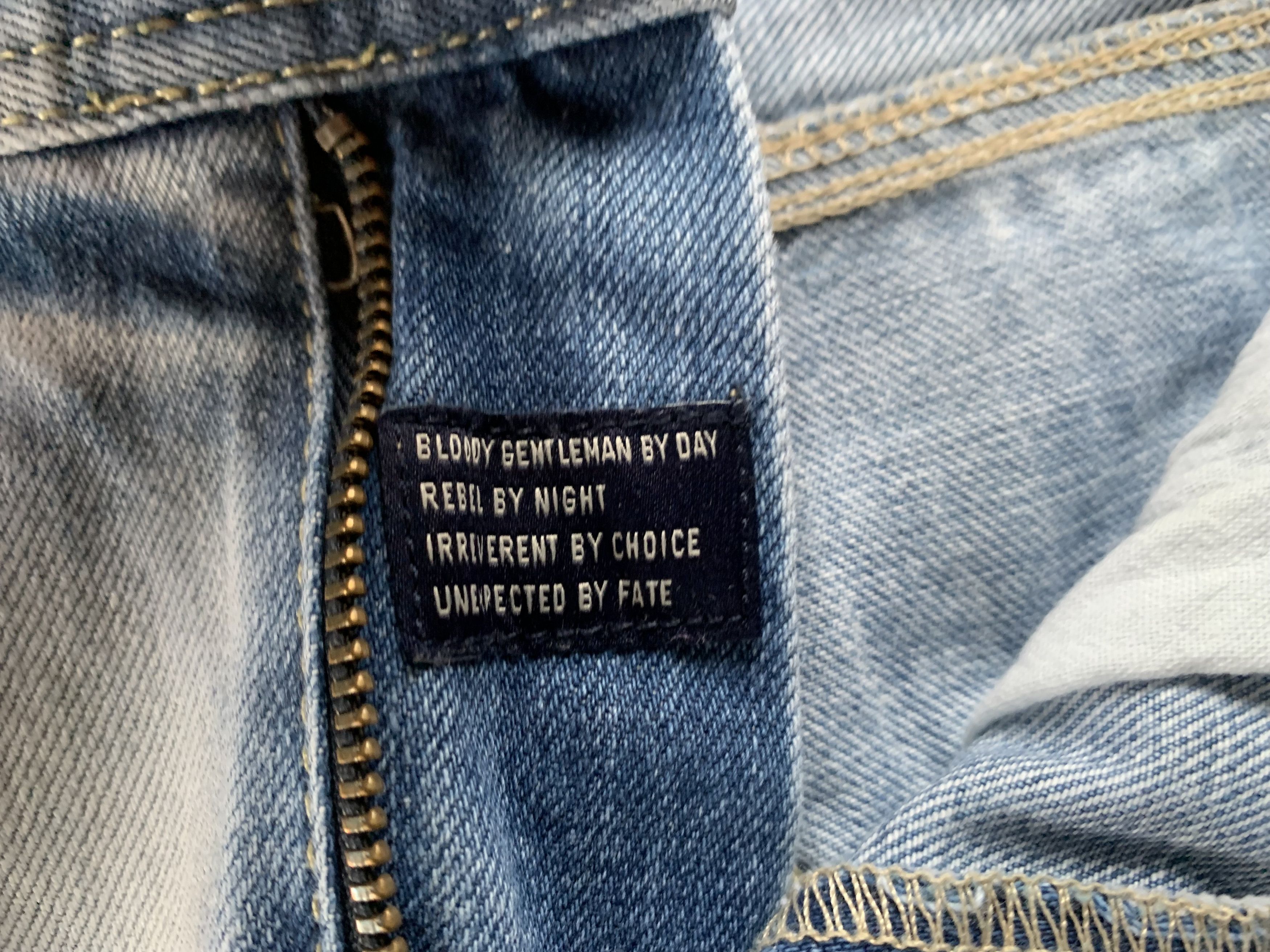 Energie Energie Patrick Distressed Light Blue Jeans Size US 33 - 10 Thumbnail