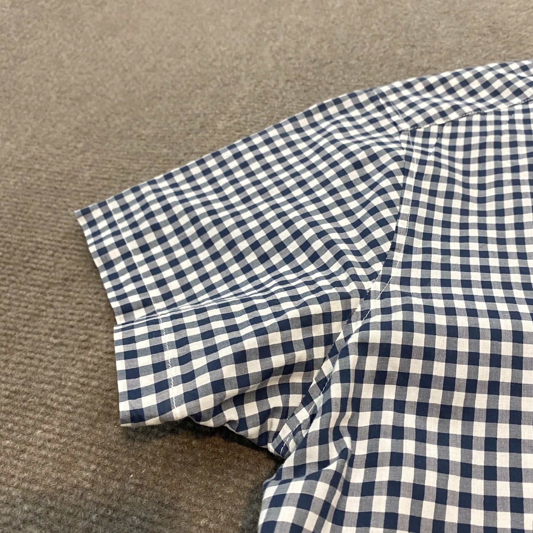 Theory Theory Shirt Mens Small Navy Gingham Short Sleeve Button-Down PS Zack G934747 Size US S / EU 44-46 / 1 - 3 Thumbnail
