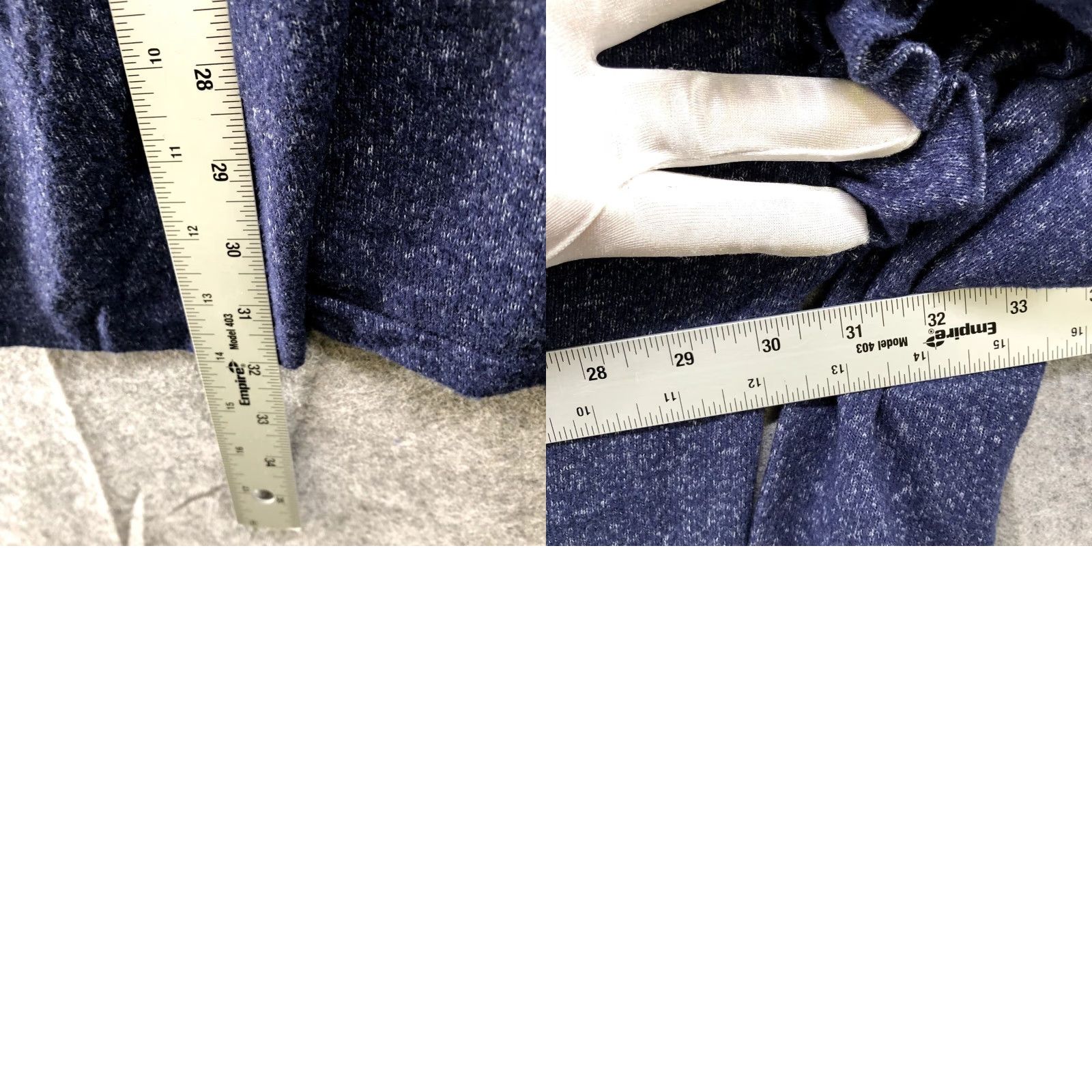 Jordan Brand Alexander Jordan Long Sleeve Tunic Top Womens 2X blue V-neck Ruffle Stretchy Shirt Tee Size XXL / US 16-18 / IT 52-54 - 8 Thumbnail