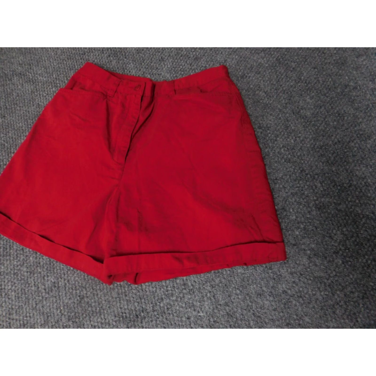 Jones New York Jones New York Womens Shorts 10 Red Chino Straight Cuffed Knit Cotton Flat Front Eyelet Casual Regular Mid Rise Womens Shorts 10 Red Jones New York Size 32" / US 10 / IT 46 - 3 Thumbnail